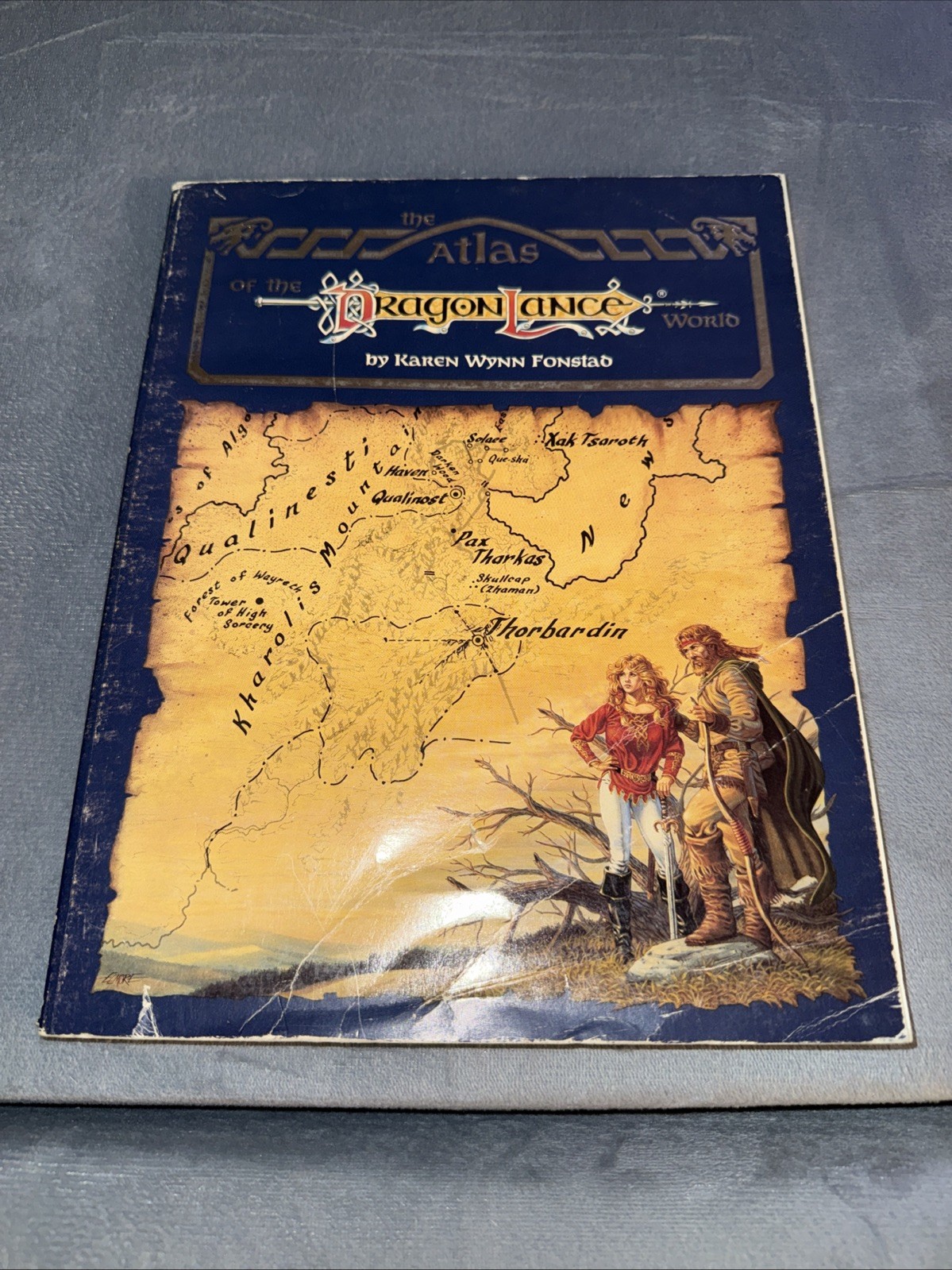 Atlas of the DRAGONLANCE World – TSR Karen Wynn Fonstad 1987 1st Printing 8448
