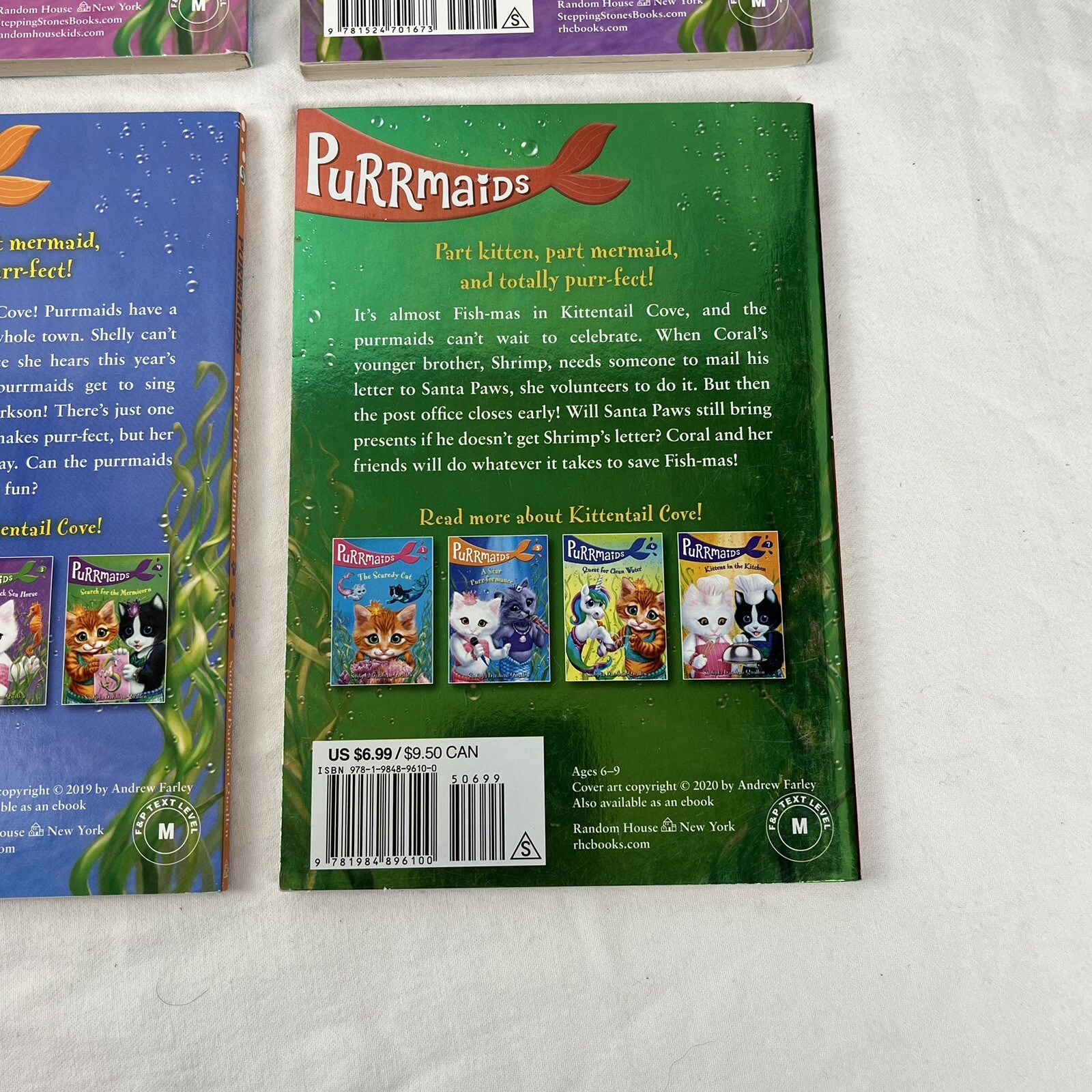 Purrmaids Books 1,2,3,4,5,8 Kitten Stories Ages 6-9