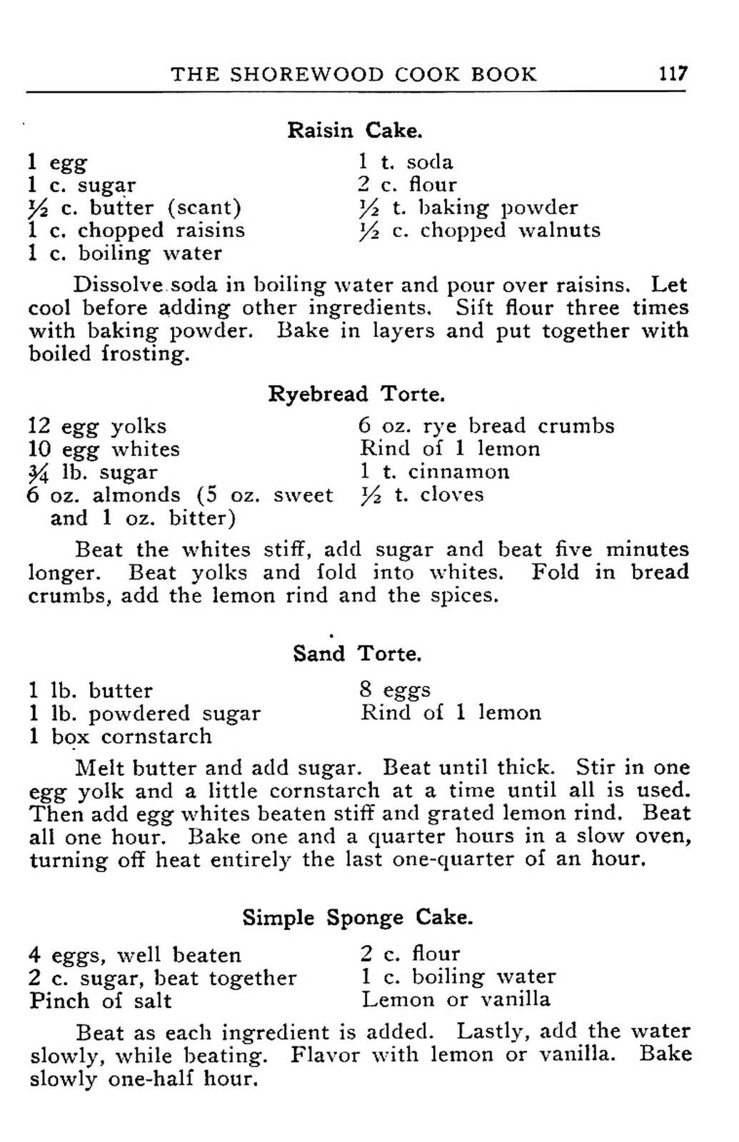 1922 The Shorewood Cook Book 161 Pages