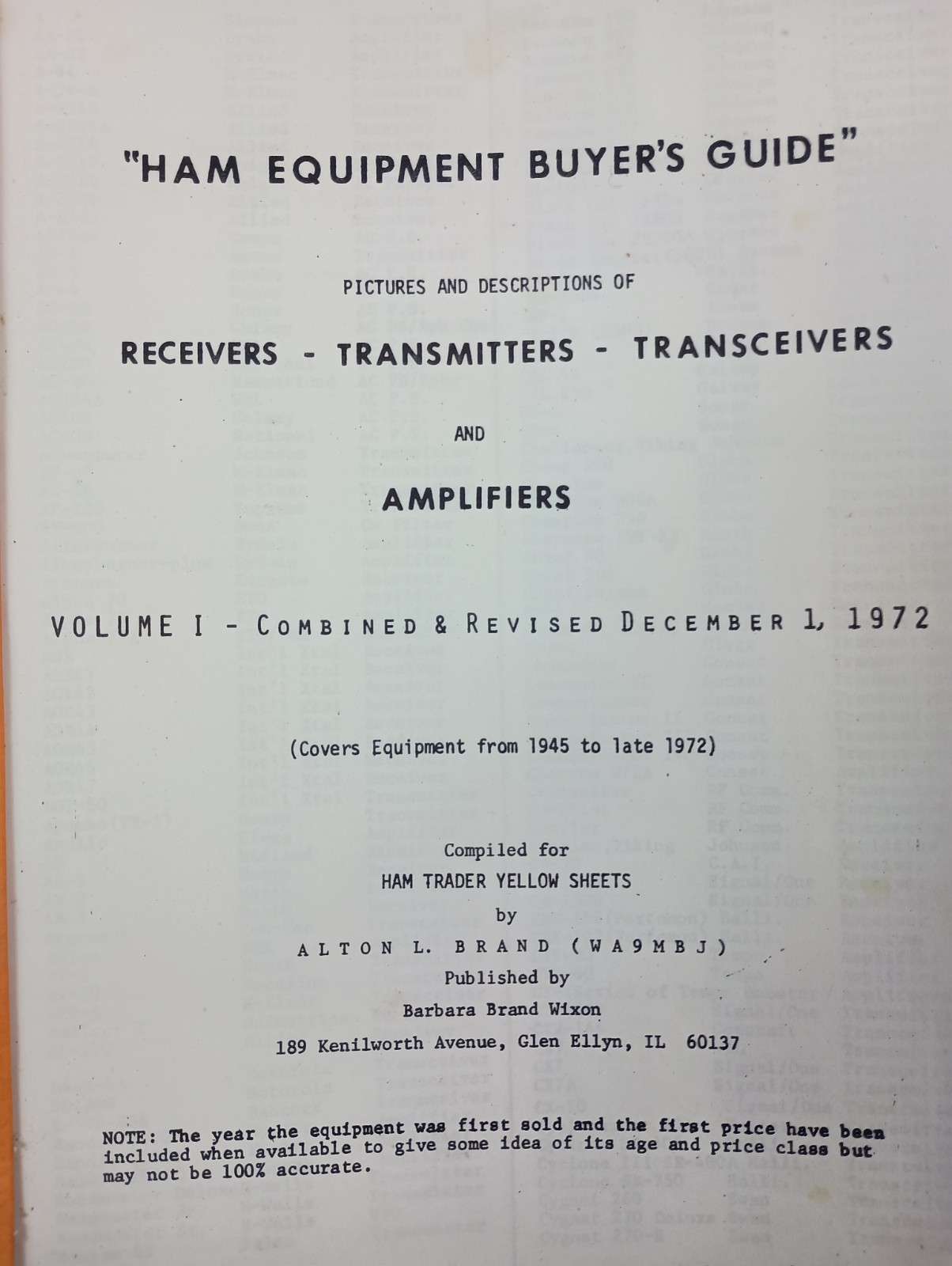 Ham Equipment Buyer’s Guide Receivers Transmitters Transceivers Amplifiers I &II