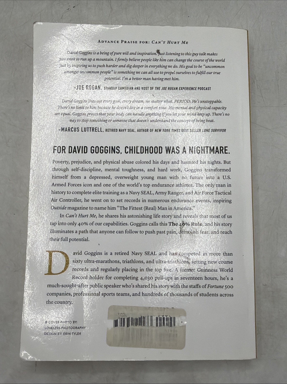 Can’t Hurt Me : Master Your Mind and Defy the Odds by David Goggins Paperback