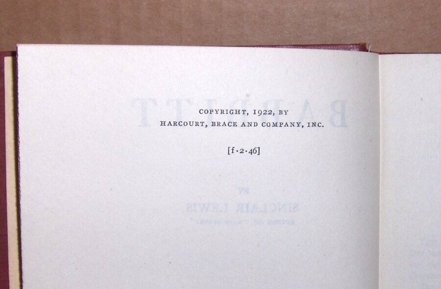 Babbitt by Sinclair Lewis 1922 Hardcover Free Shipping