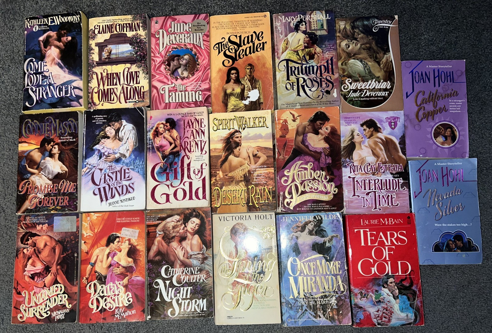 Vintage Romance Novels Lot Of 20 1980’s 1990’s 2000’s Paperbacks Books Lot
