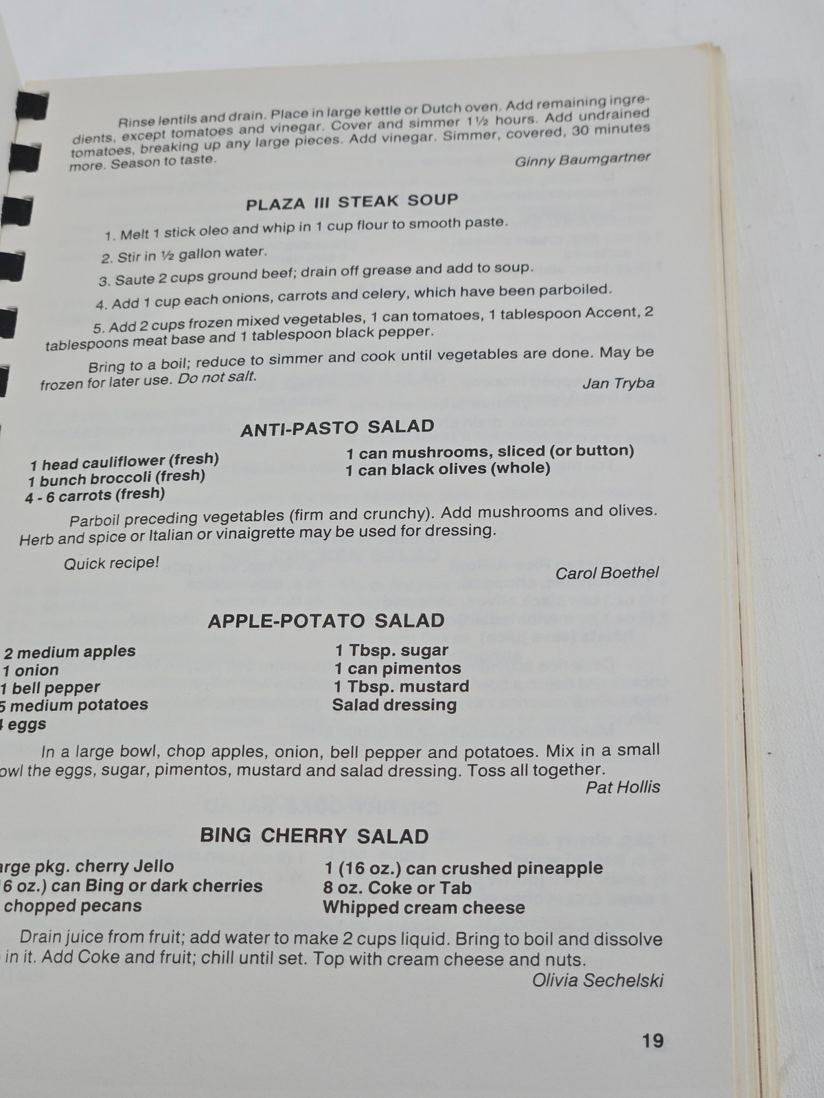 Our Favorite Recipes Christ the Redeemer Catholic Community Cookbook 1984 Spiral