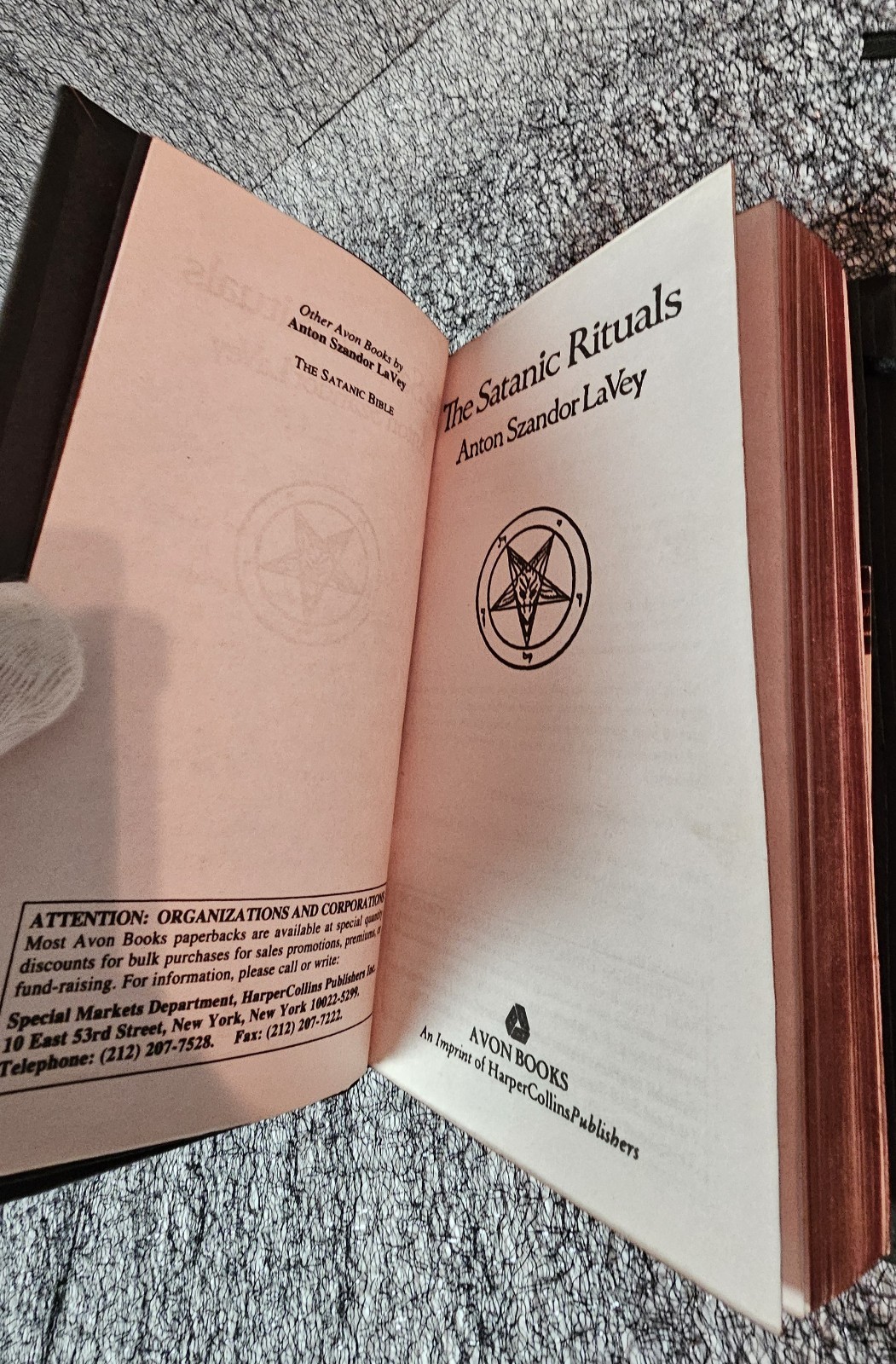 The Satanic Bible/Book of Rituals Set Anton Szandor Lavey Red Leather BOUND