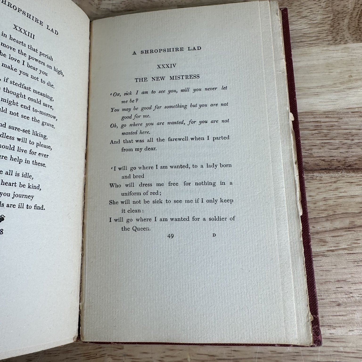 A Shropshire Lad A. E. Housman 1922 Authorised Edition Poetry Henry Holt