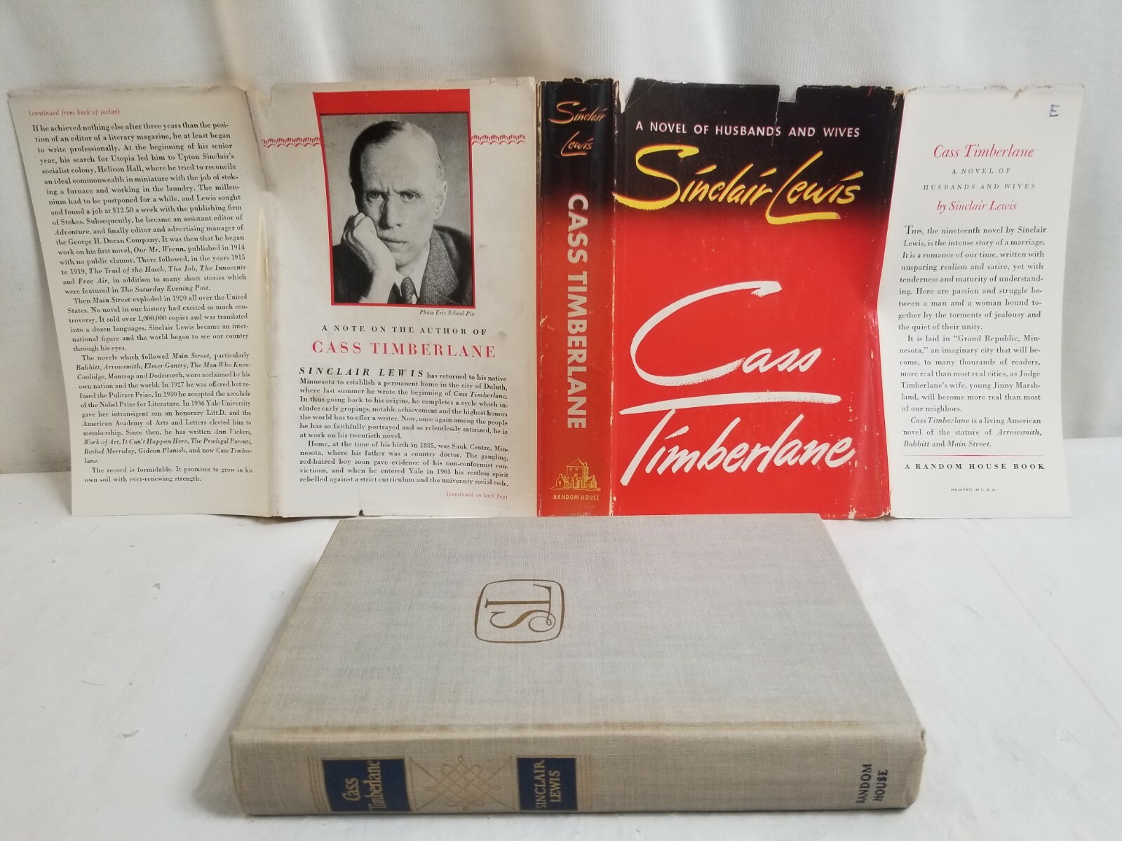 1945 CASS TIMBERLANE Hardcover Book by SINCLAIR LEWIS