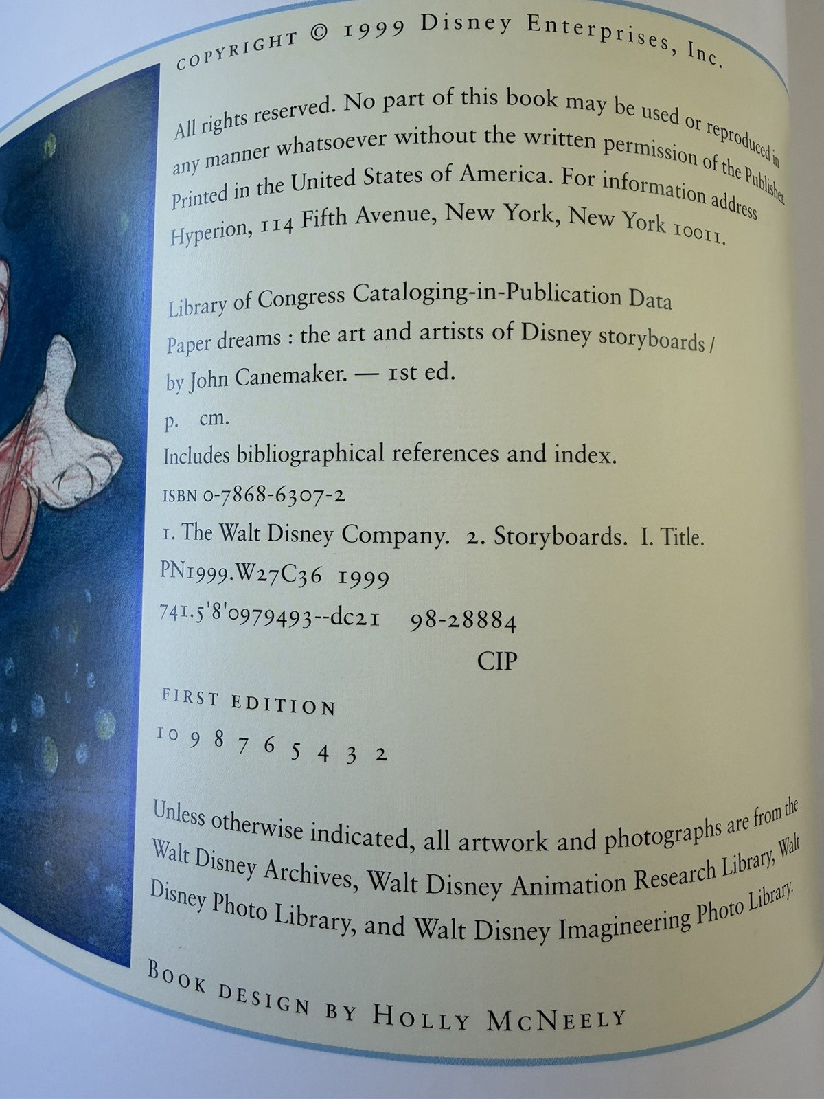 Paper Dreams: The Art And Artists Of Disney Storyboards – John Canemaker – 1st