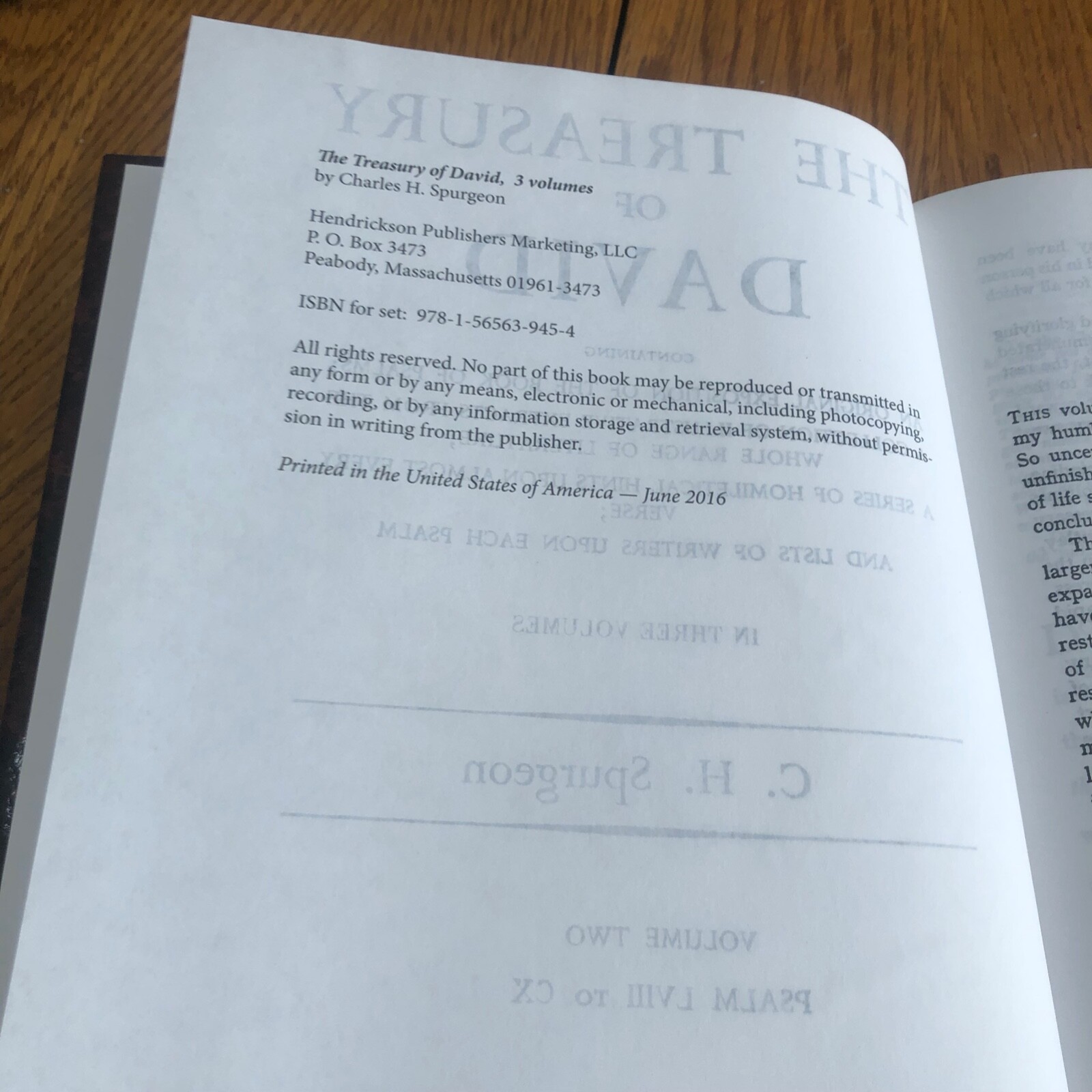 Treasury of David: Wisdom Of The Psalms: Volume 2-3, Charles Spurgeon, 1990 HC