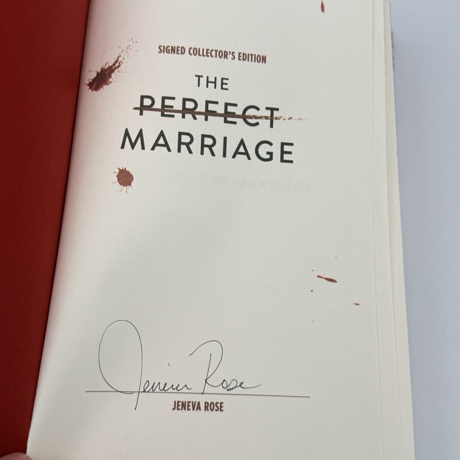 Jeneva Rose The Perfect Marriage (Signed) Collectors & The Perfect Divorce B&N
