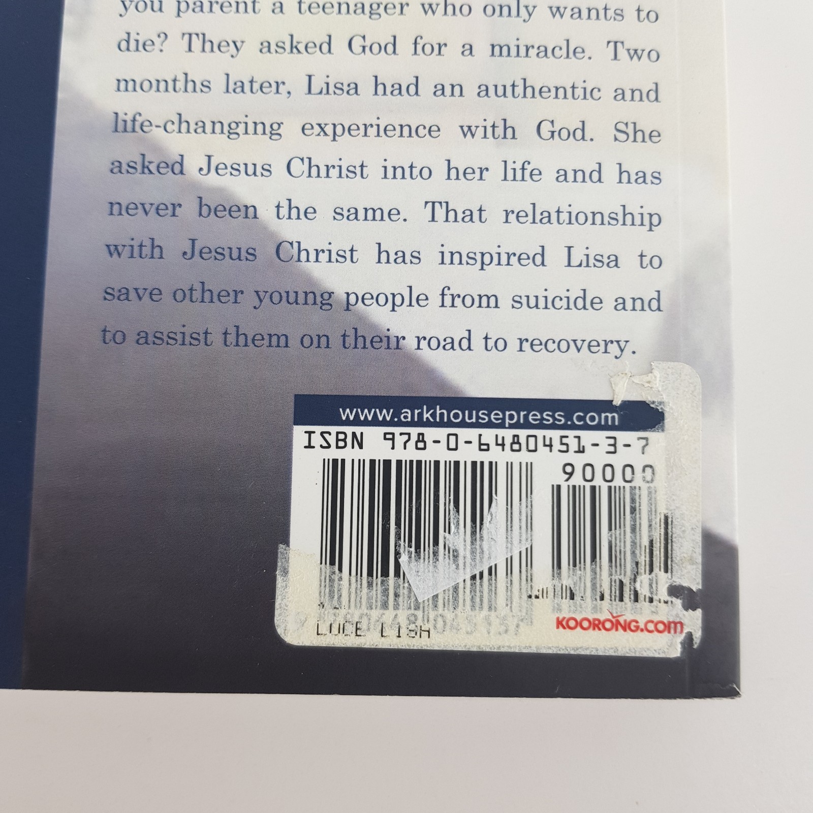 Saved By Suicide By Lisa Luce (Med PB 2017) Mental Wellness Depression Religion