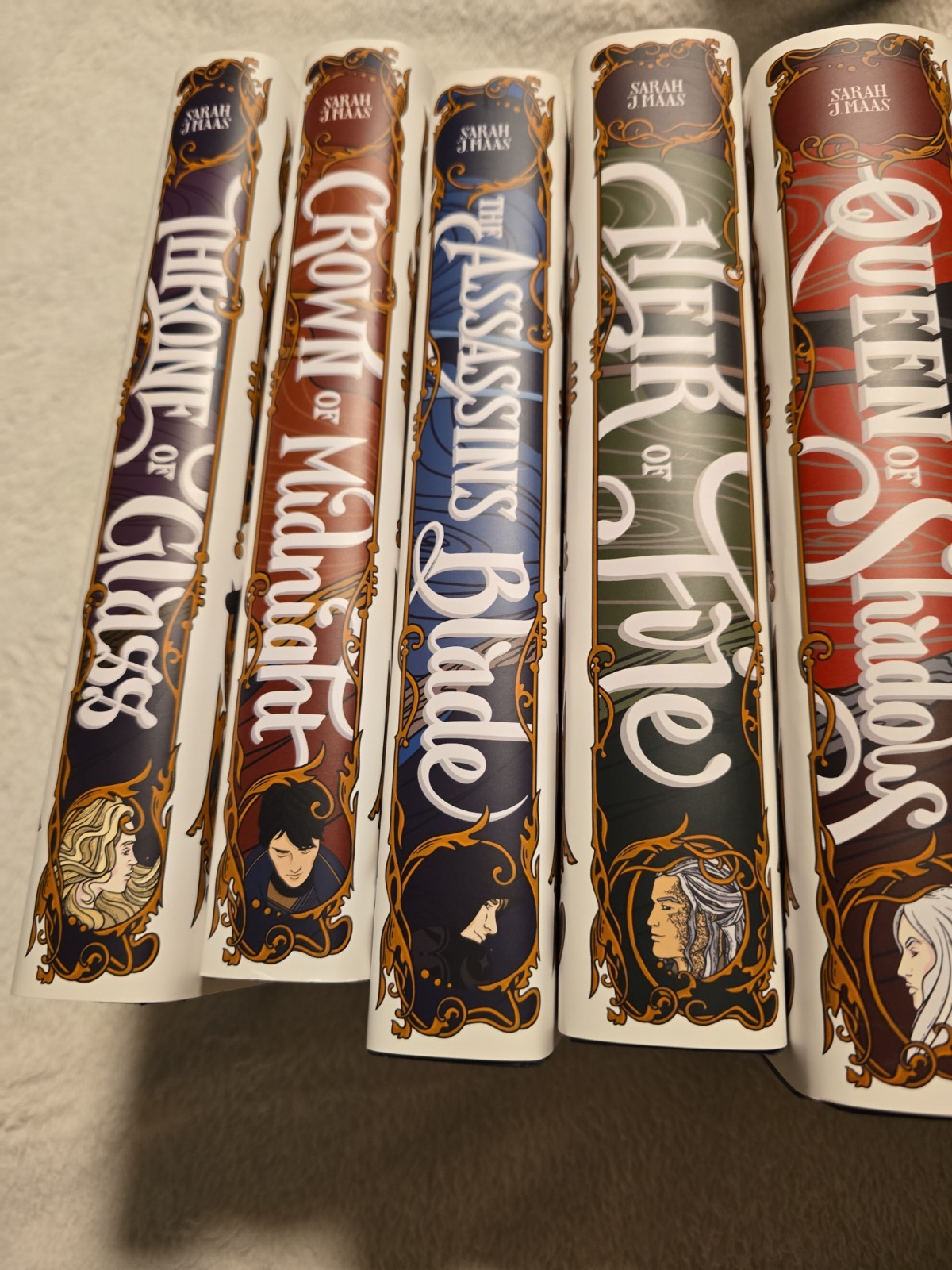 Throne Of Glass Box Set Hardcover Withe Nerdy Ink Dust Jackets Sarah J. Maas