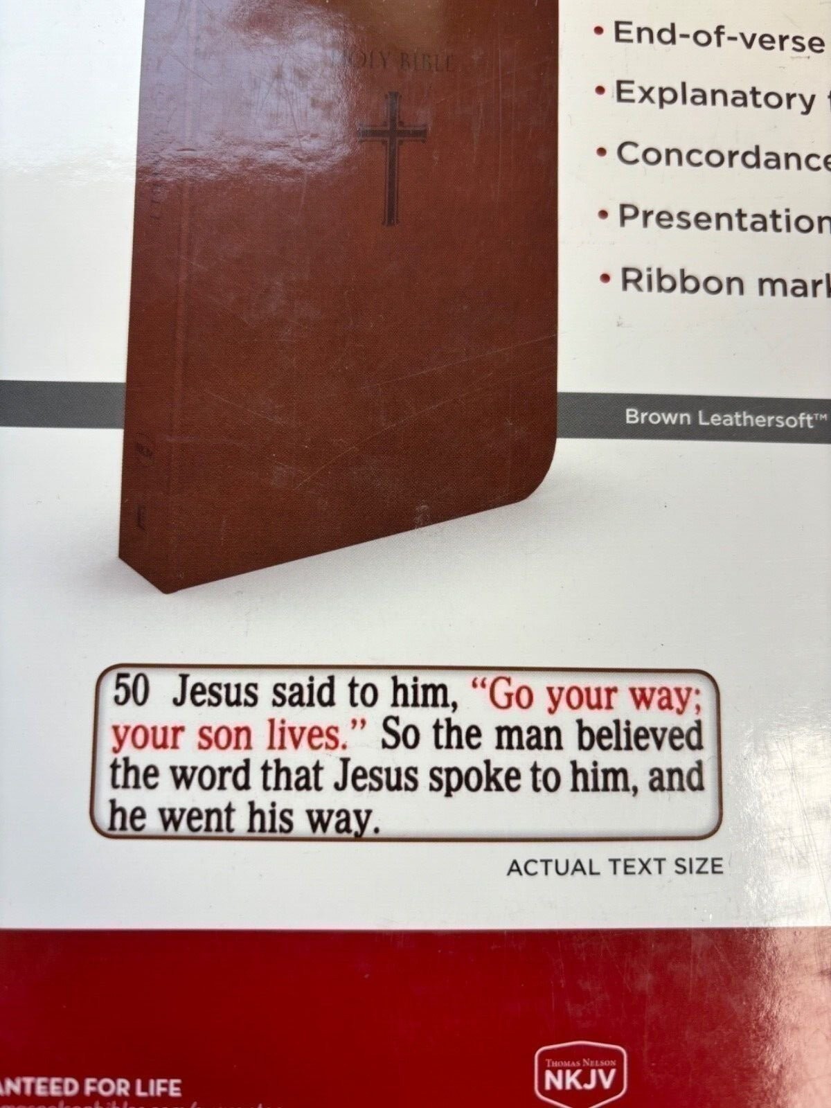 Super Giant Print Bible NKJV Imitation Leather Largest Print 16 point BRAND NEW!