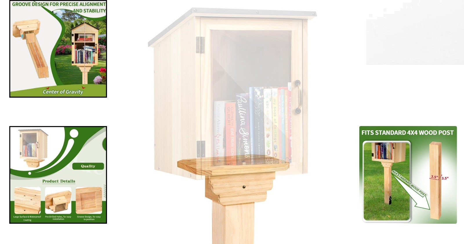 Little Library Mount 11x8x4 inches – Easy Setup for Outdoor Book Sharing