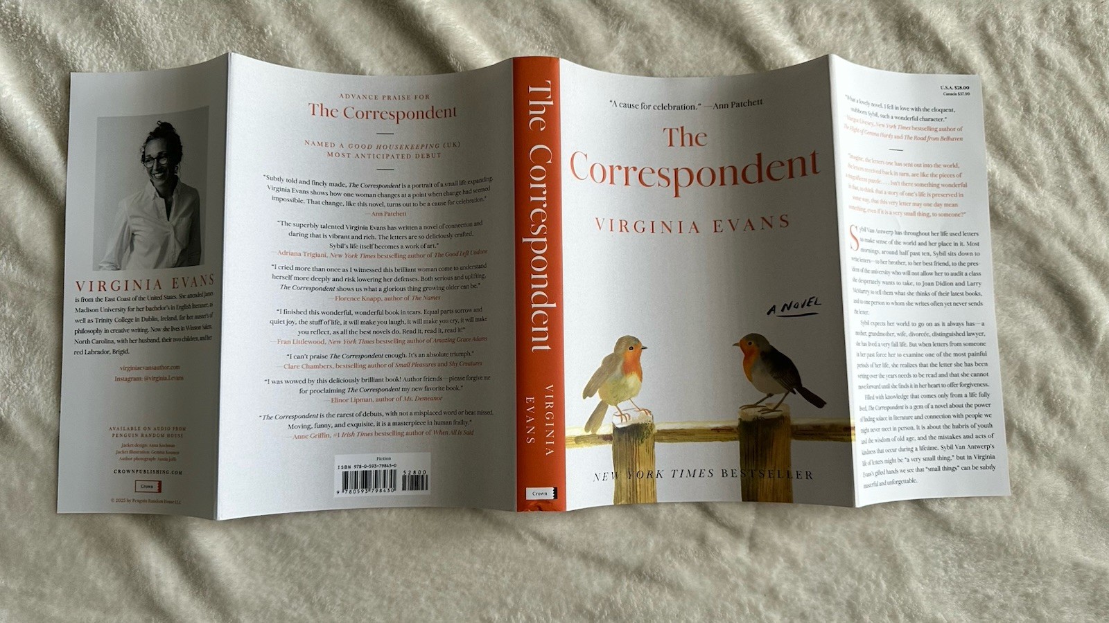 Signed The Correspondent: A Novel by Virginia Evans (2025, Hardcover) New Unread