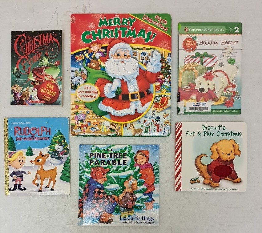 Christmas Children’s Books, Lot Of Six. Liz Curtis Higgs, Dan Gutman…#393D