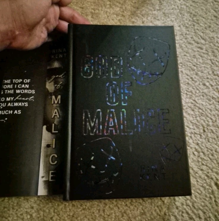 GOD OF MALICE BY RINA KENT SIGNED BADDIES BLACK OUT EDITION
