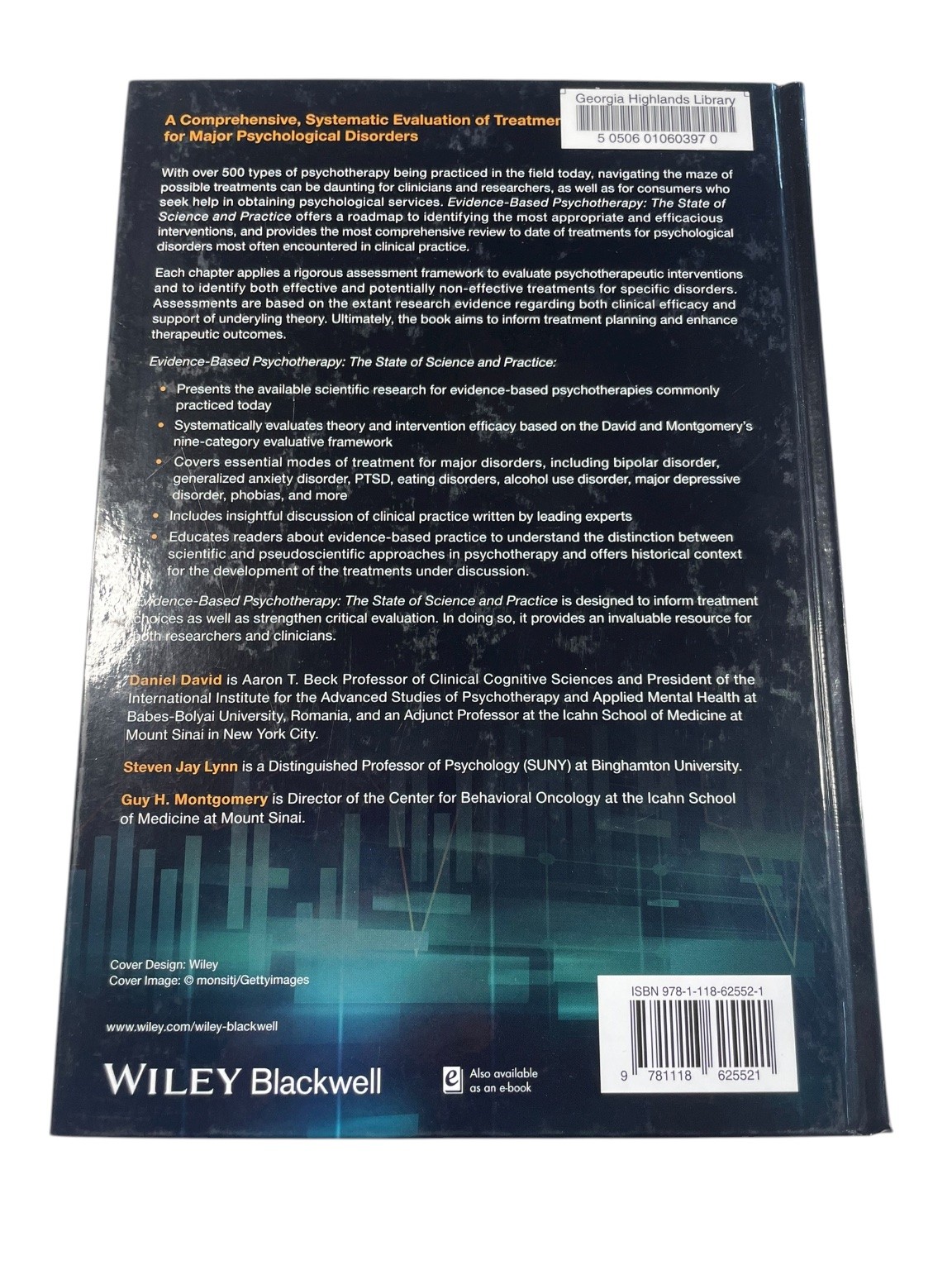 Evidence-Based Psychotherapy David Lynn Montgomery 2018 First Edition Wiley