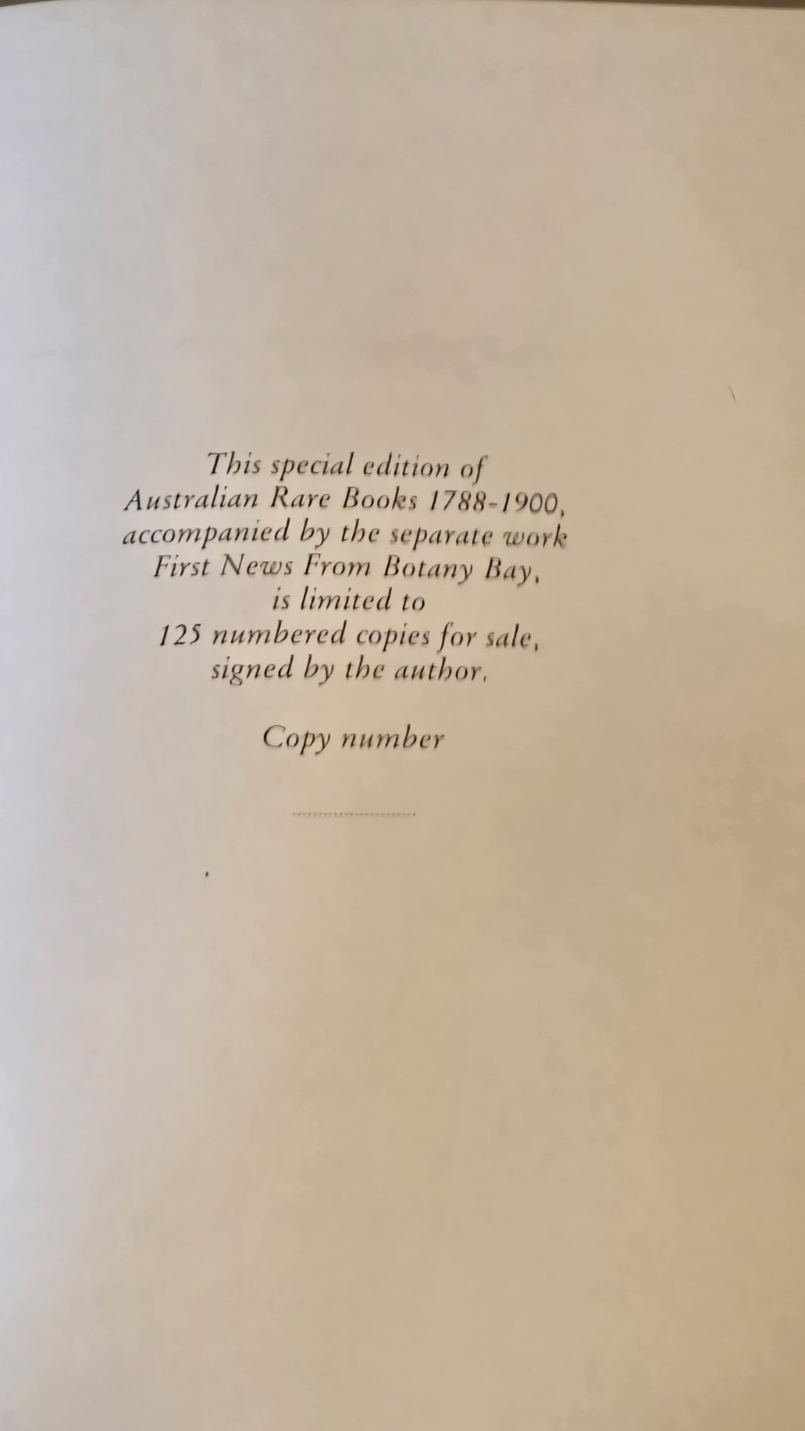 Australian Rare Books 1788-1900 SIGNED Deluxe Ed. Jonathan Wantrup