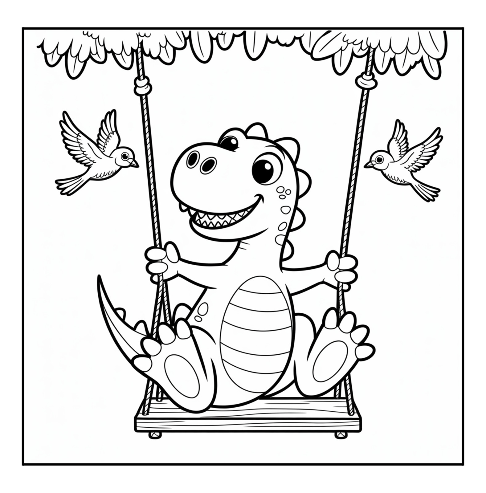 Cute Dinosaurs Coloring Book for Kids Ages 4-8 | Fun Prehistoric Activity Book |