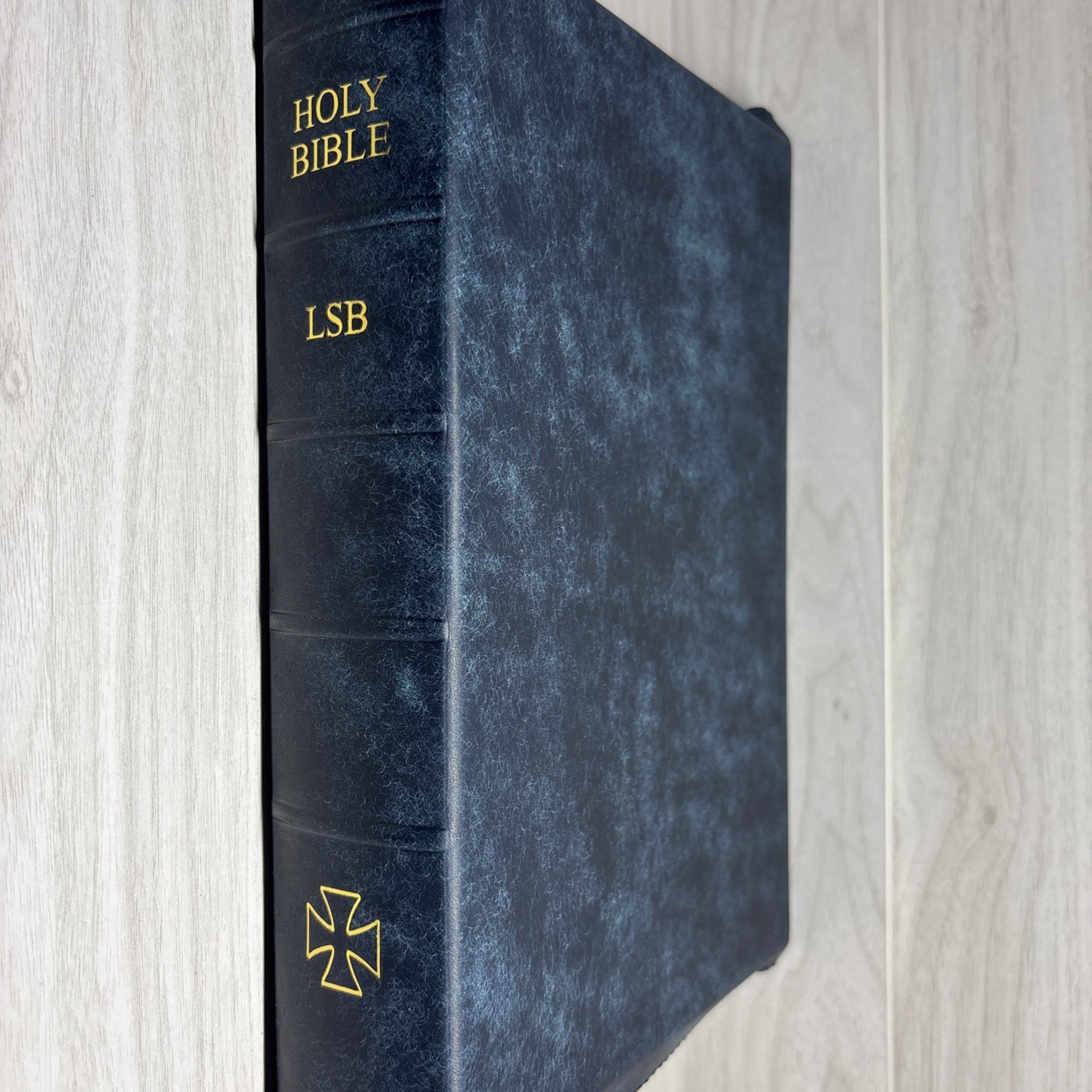 LSB Large Print- Wide Margin Badalassi Carlo Pueblo Sapphire Bible – Rebind