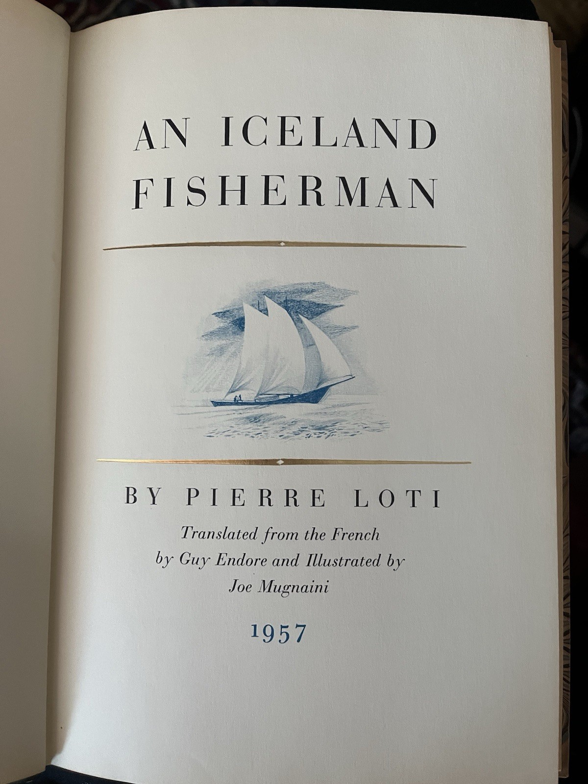 1957 An Iceland Fisherman Deluxe Icelandic Novel Private Ltd Editions Club Book