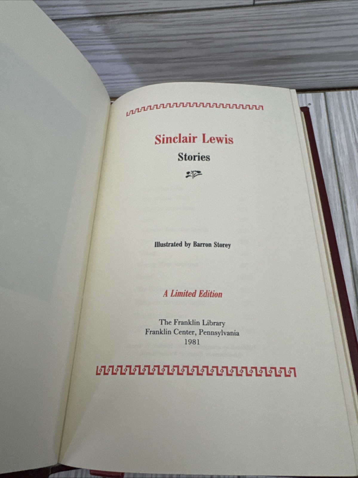 The Franklin Library Sinclair Lewis Stories 1981 Limited Edition Leatherbound