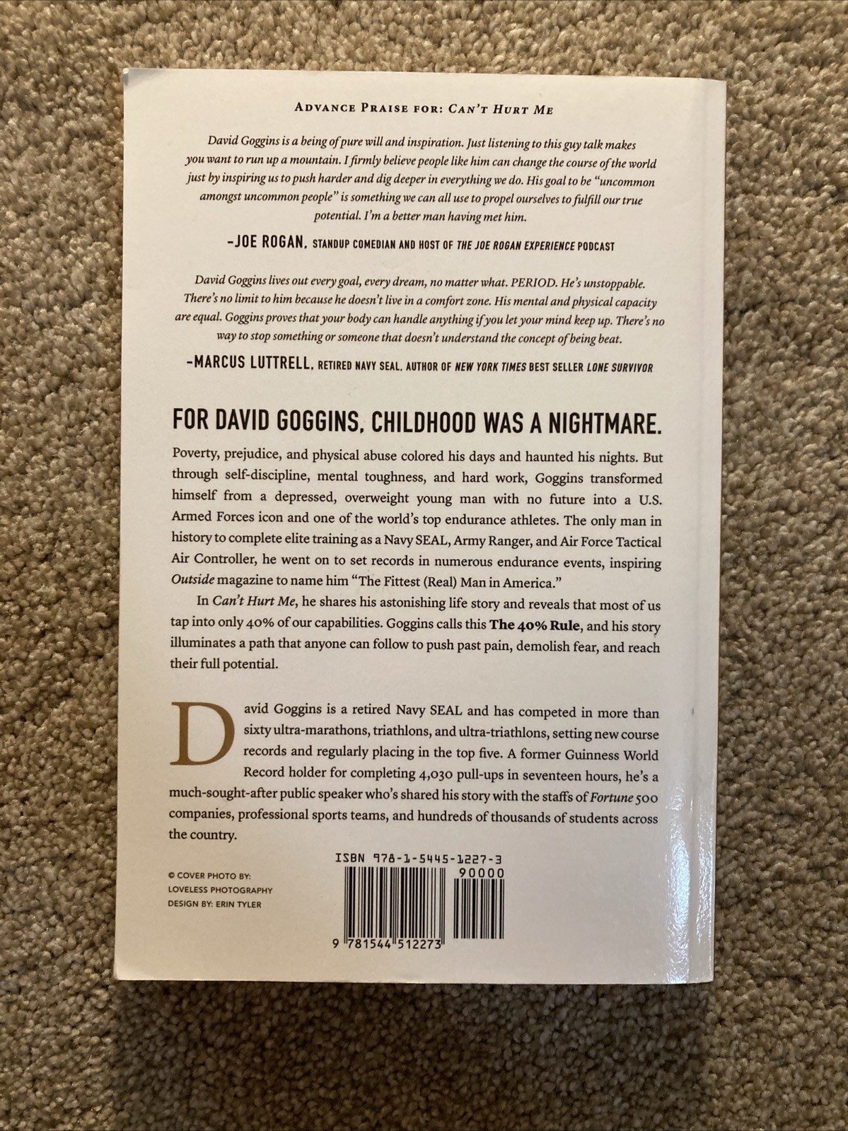 Can’t Hurt Me: by David Goggins (2018, Paperback) Navy Seal BUDS MILITARY BIO.