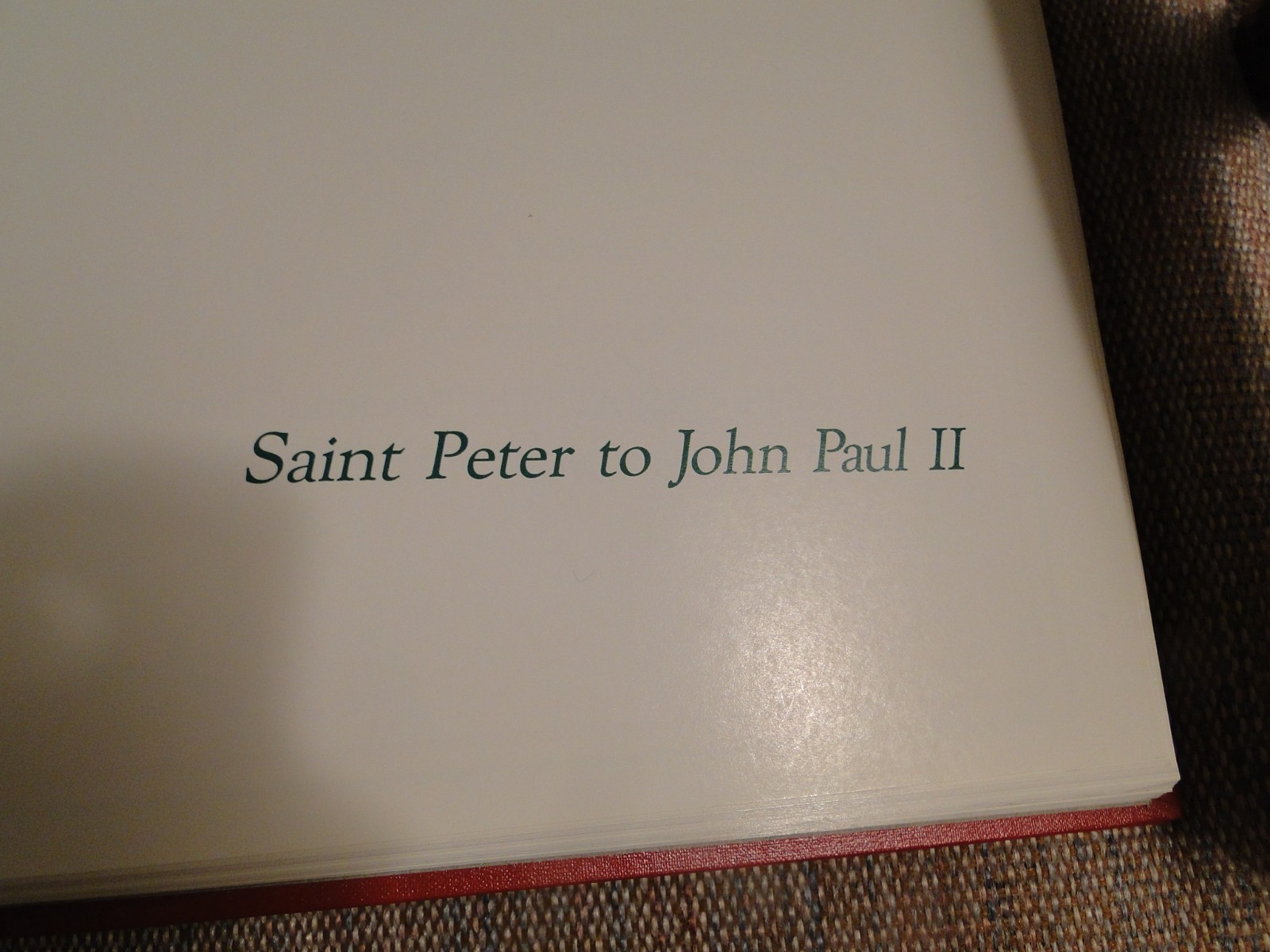 The Popes A Papal History, by J.V. Bartlett Publ 1990, Nihil Obstat & Imprimatur