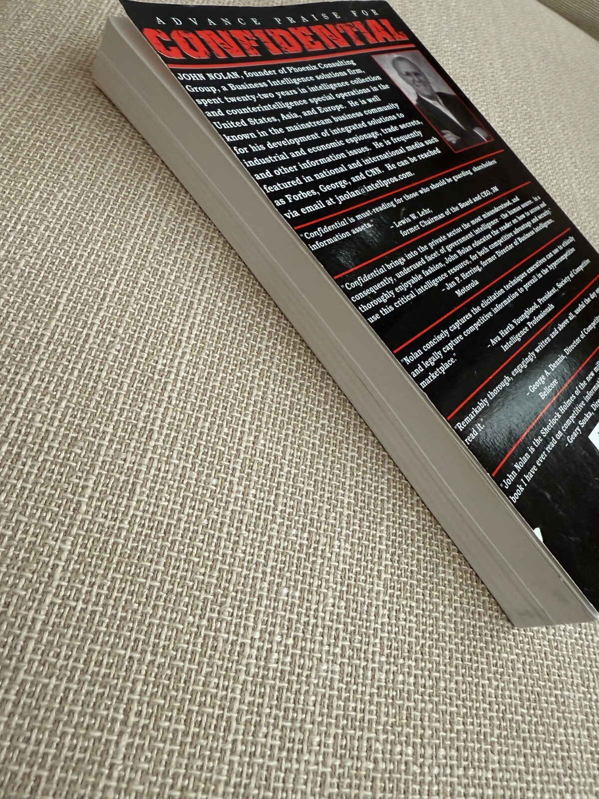 John Nolan CONFIDENTIAL: BUSINESS SECRETS, GETTING THEIRS -OUT OF PRINT