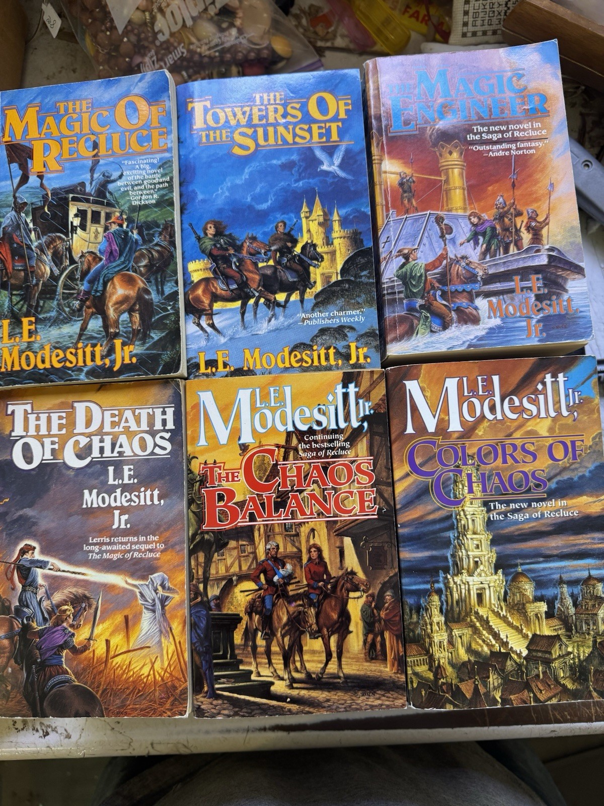 L.E. Modesitt Jr Recluce Series Book Lot Of 6 PB TOR Fantasy #s 1 2 3 5 7 9