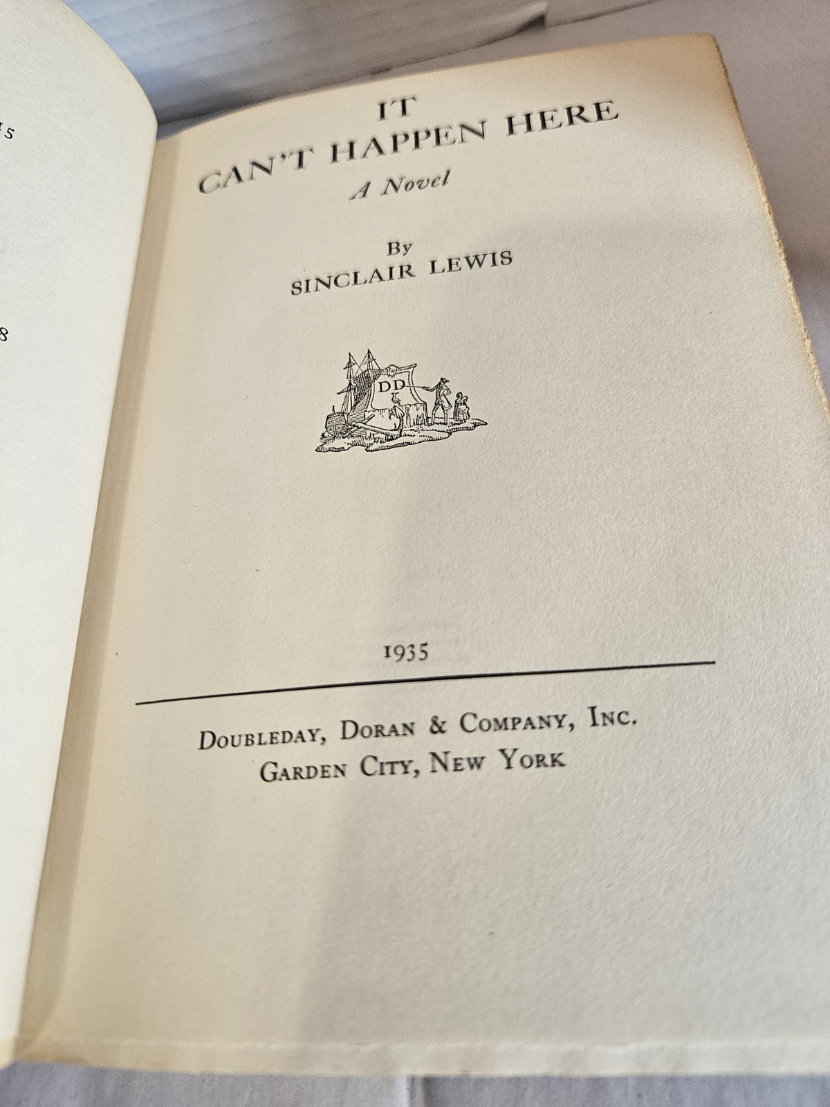 It Can’t Happen Here 1935 Doubleday Doran by Sinclair Lewis HC First Edition