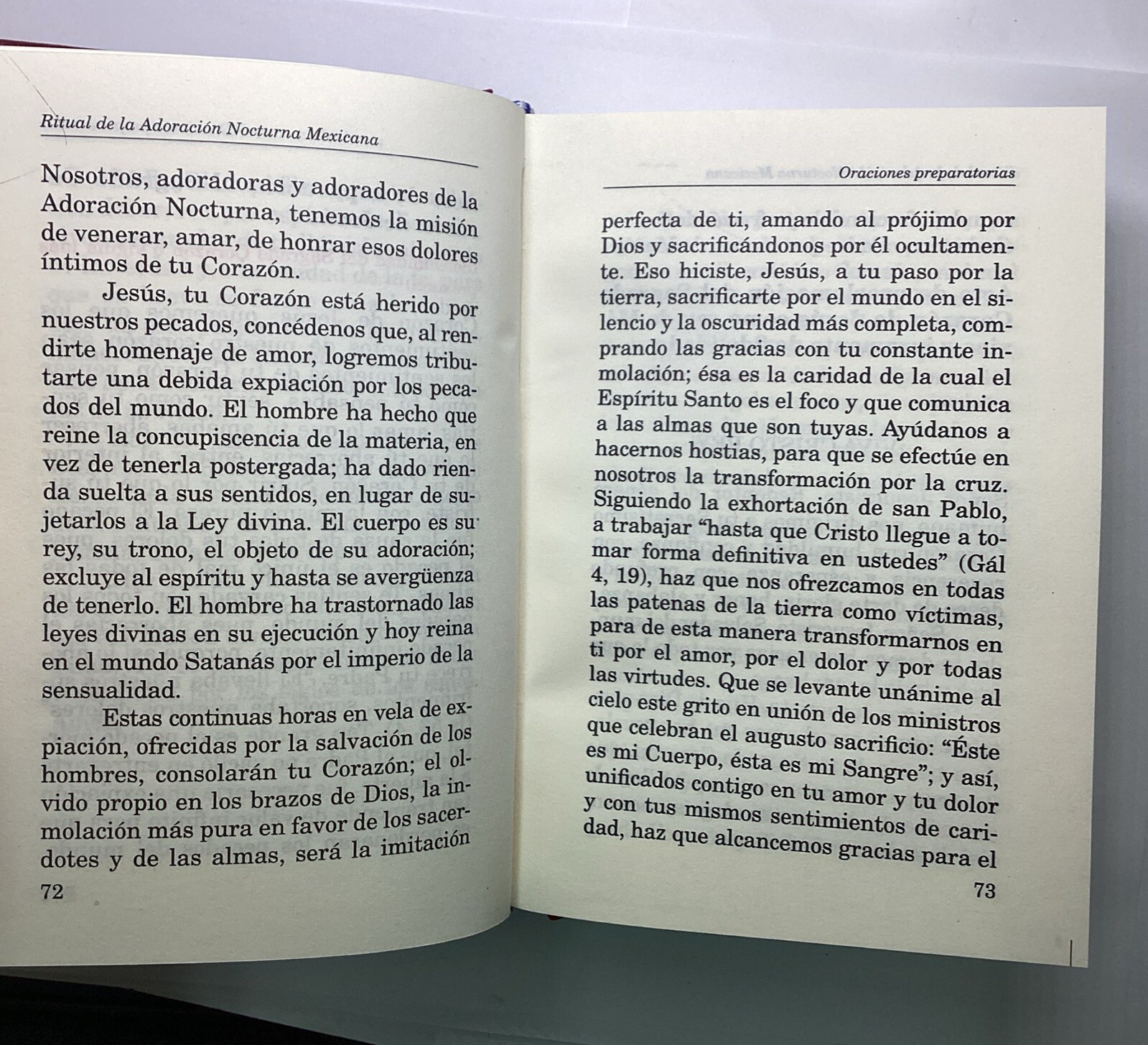 Ritual Oficial De La Adoracion Nocturna Mexicana Spanish Book Prayers Adoration