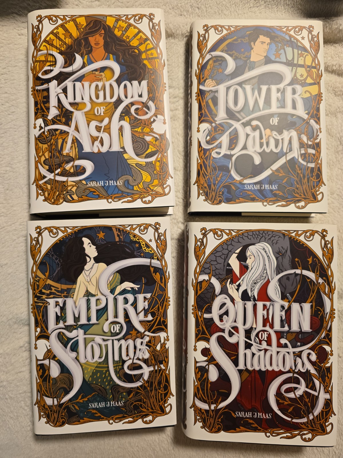 Throne Of Glass Box Set Hardcover Withe Nerdy Ink Dust Jackets Sarah J. Maas