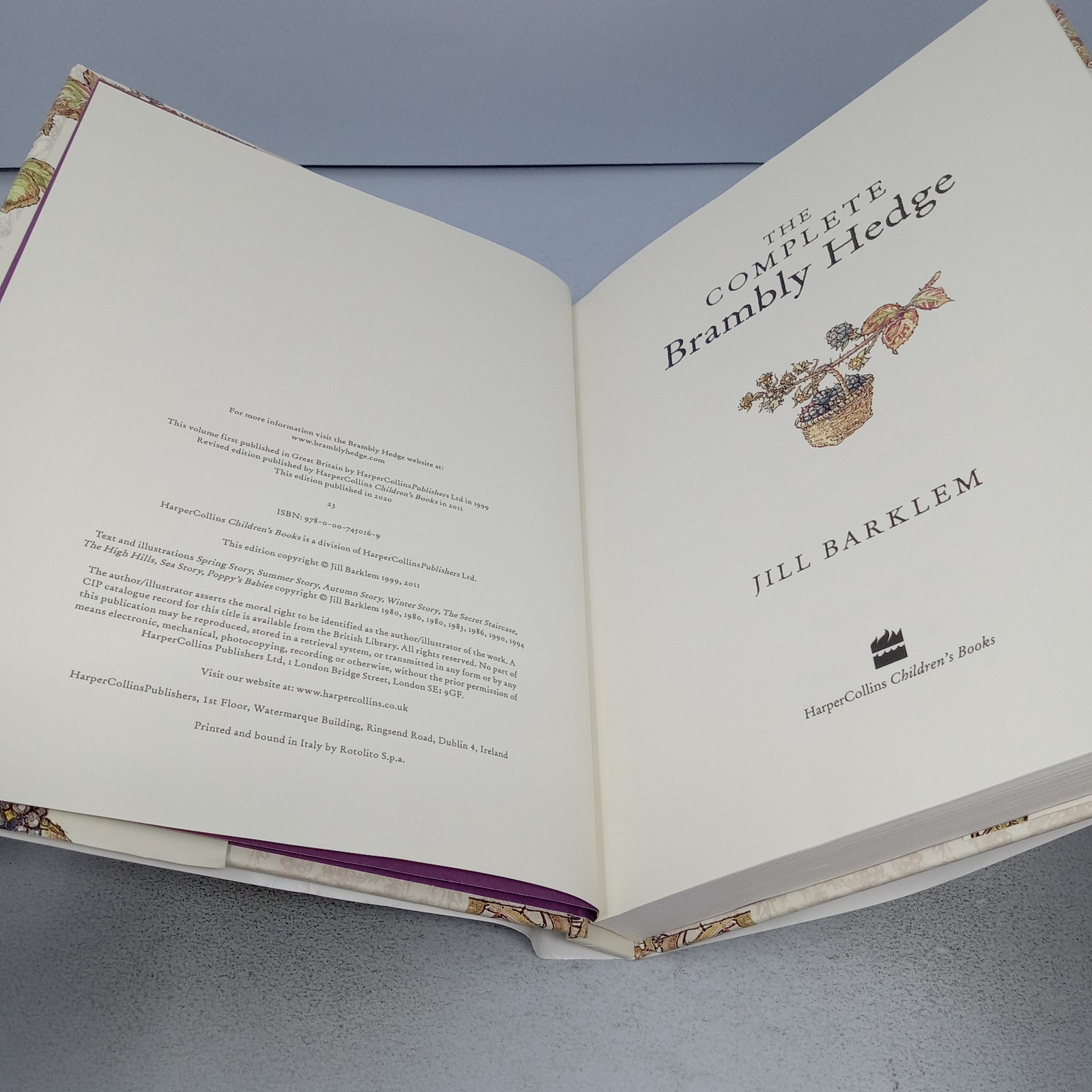 The Complete Brambly Hedge: 2020 HarperCollins Children’s Books HC Jill Barklem
