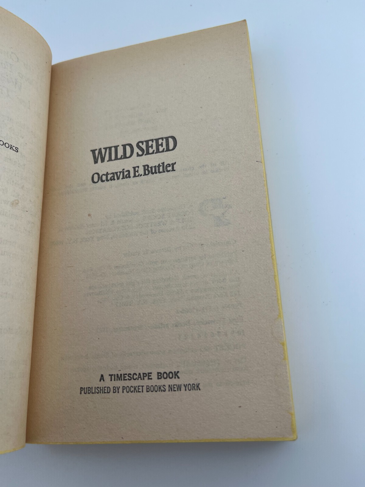 OCTAVIA E. BUTLER ~ WILD SEED ~ First Edition Printing 1981 Vintage paperback