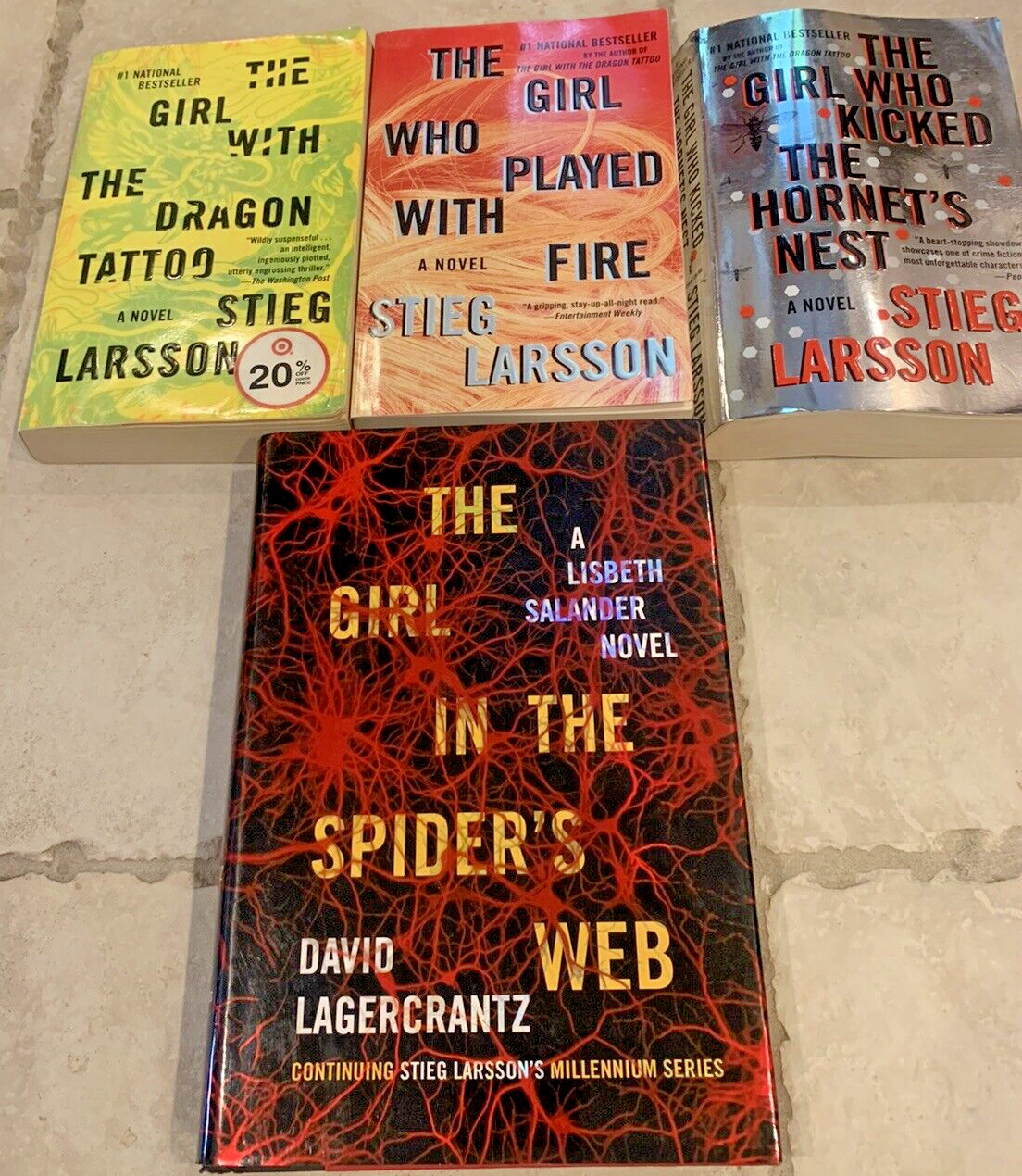 Stieg Larsson MILLENNIUM TRILOGY Complete Series plus 1 First Edition Hardcover