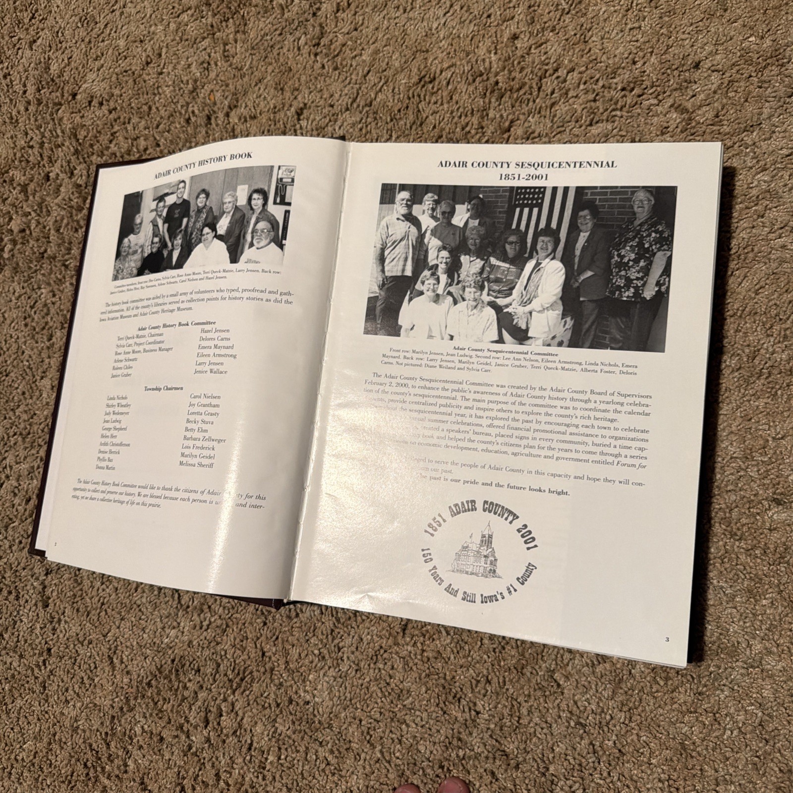 History of Adair County Iowa Sesquicentennial Edition 1851-2001