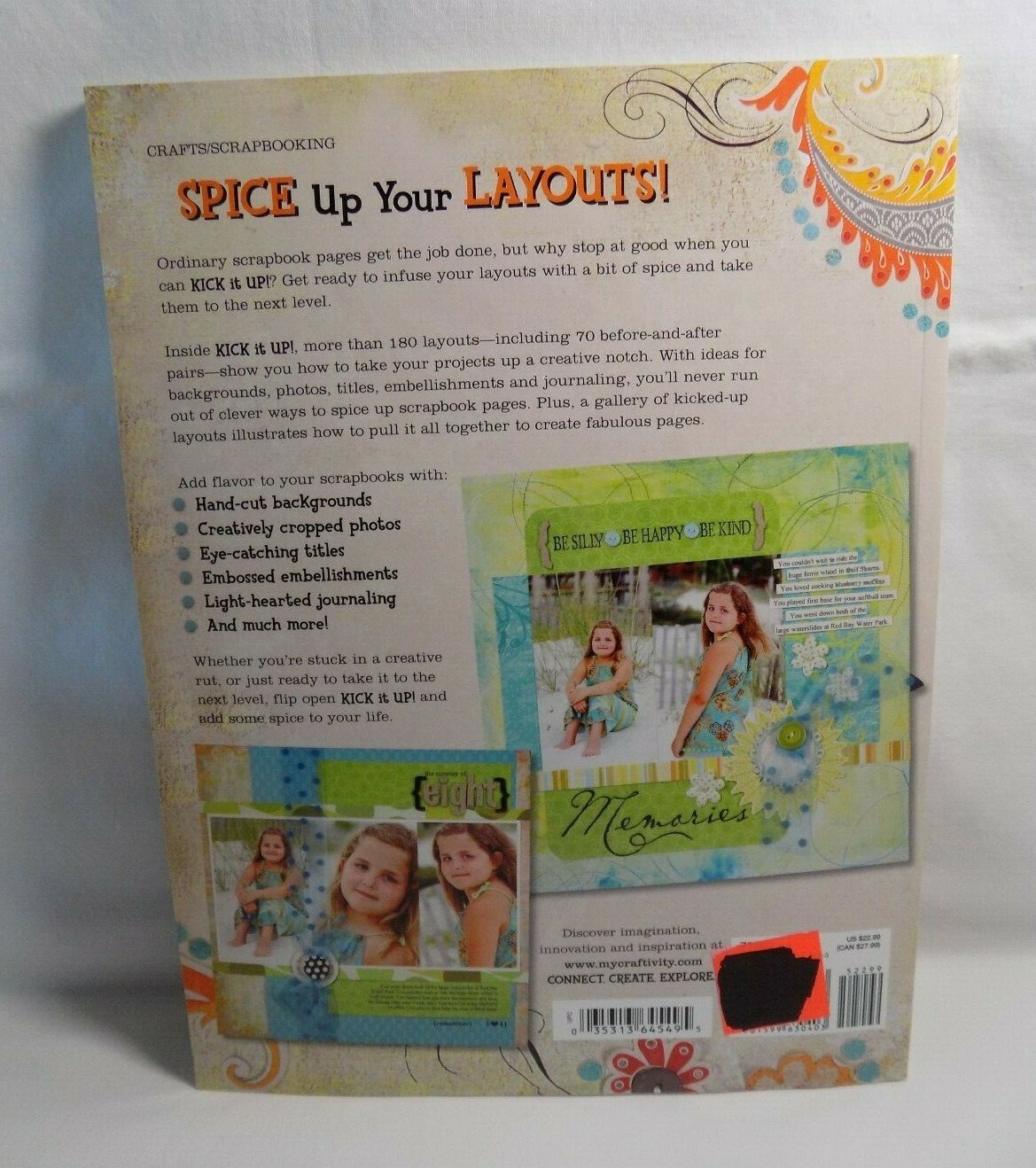 Kick It Up! Adding Spice To Your Scrapbook Layouts Paperback Book 126 Pages VGC