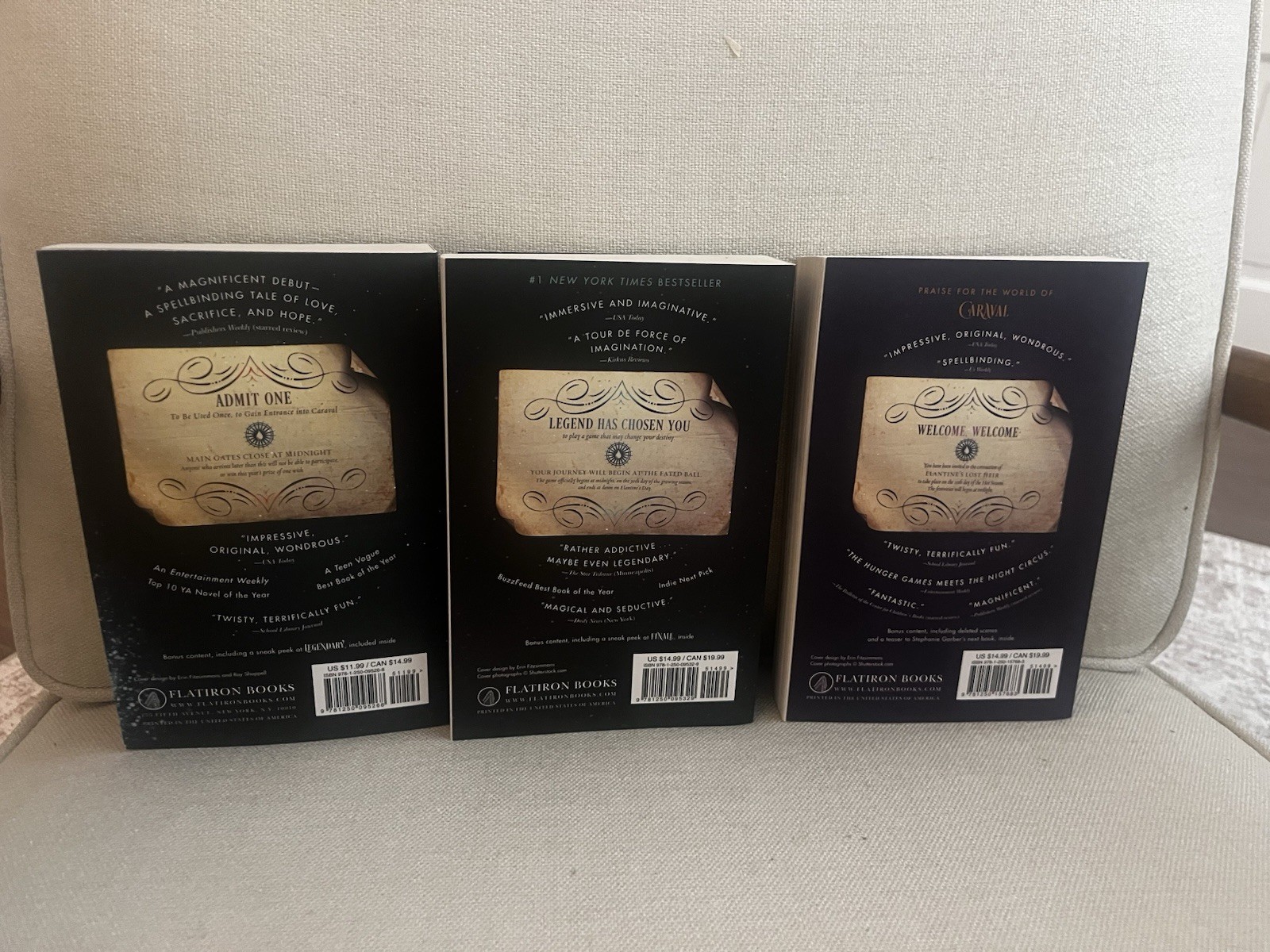 Caraval Series Books 1-3 By Stephanie Garber Paperback! Legendary, Finale!