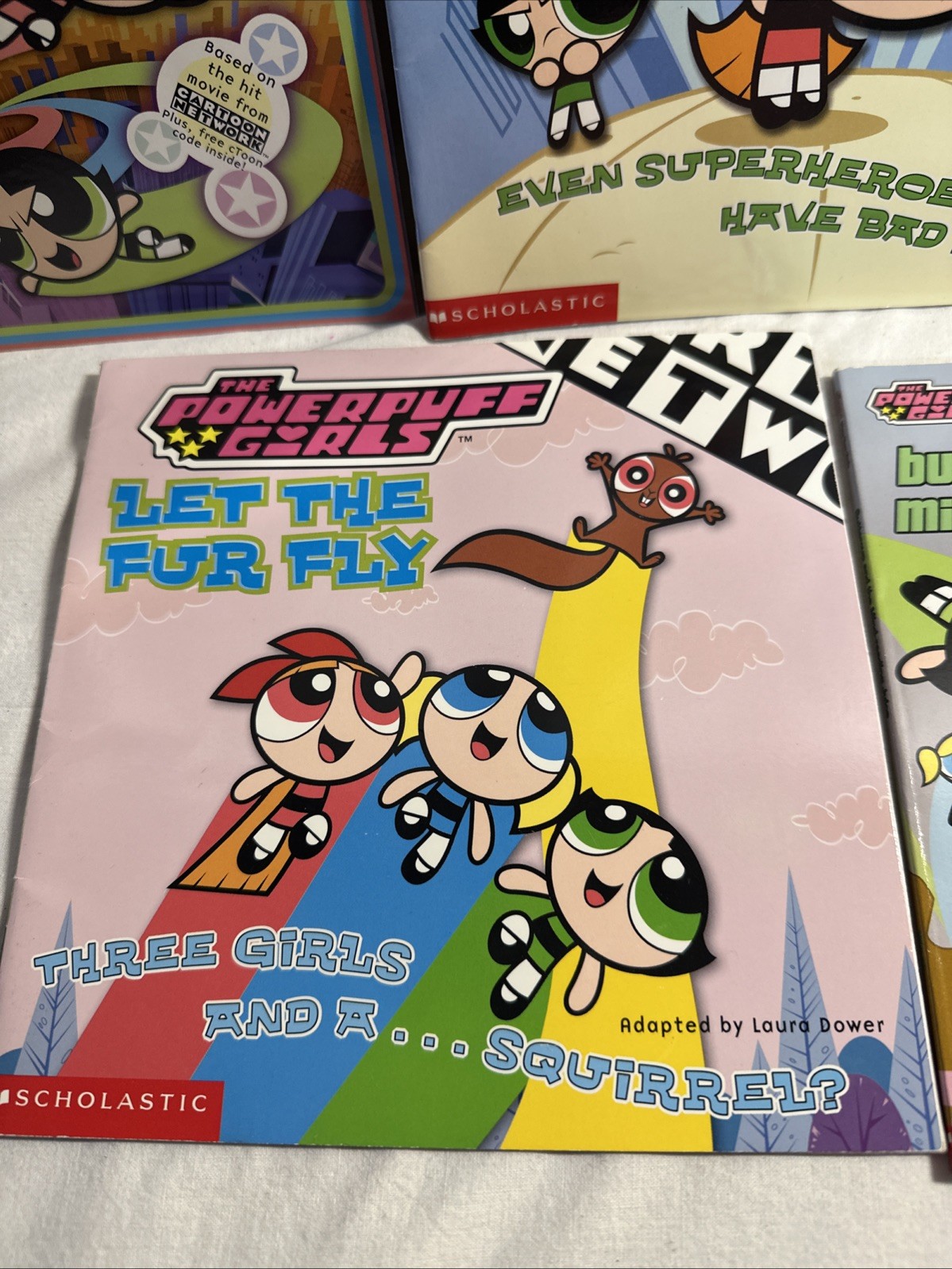 Vintage 2000’s Powerpuff Girls Picture Books Scholastic Paperback Lot