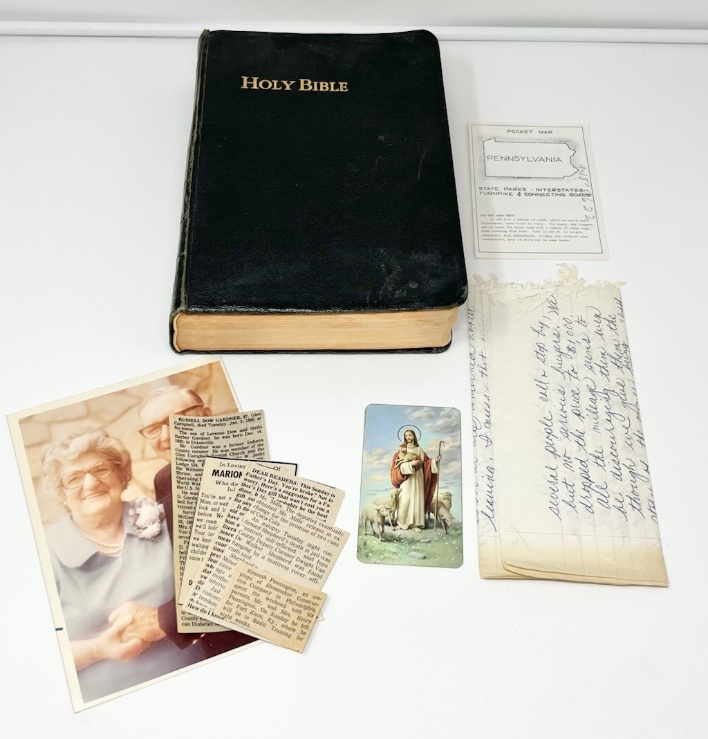 Holy Bible 1944 WW2 Era Concordance National Bible Press Large Print W/ Inserts