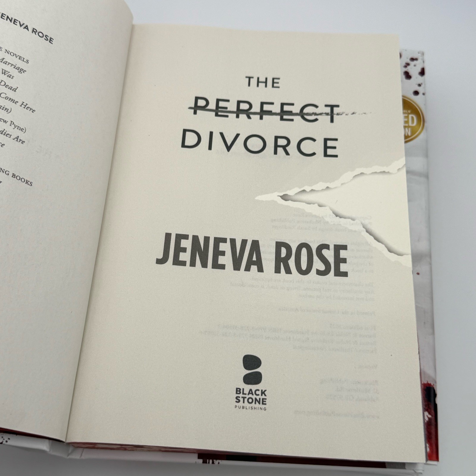 Jeneva Rose The Perfect Marriage (Signed) Collectors & The Perfect Divorce B&N