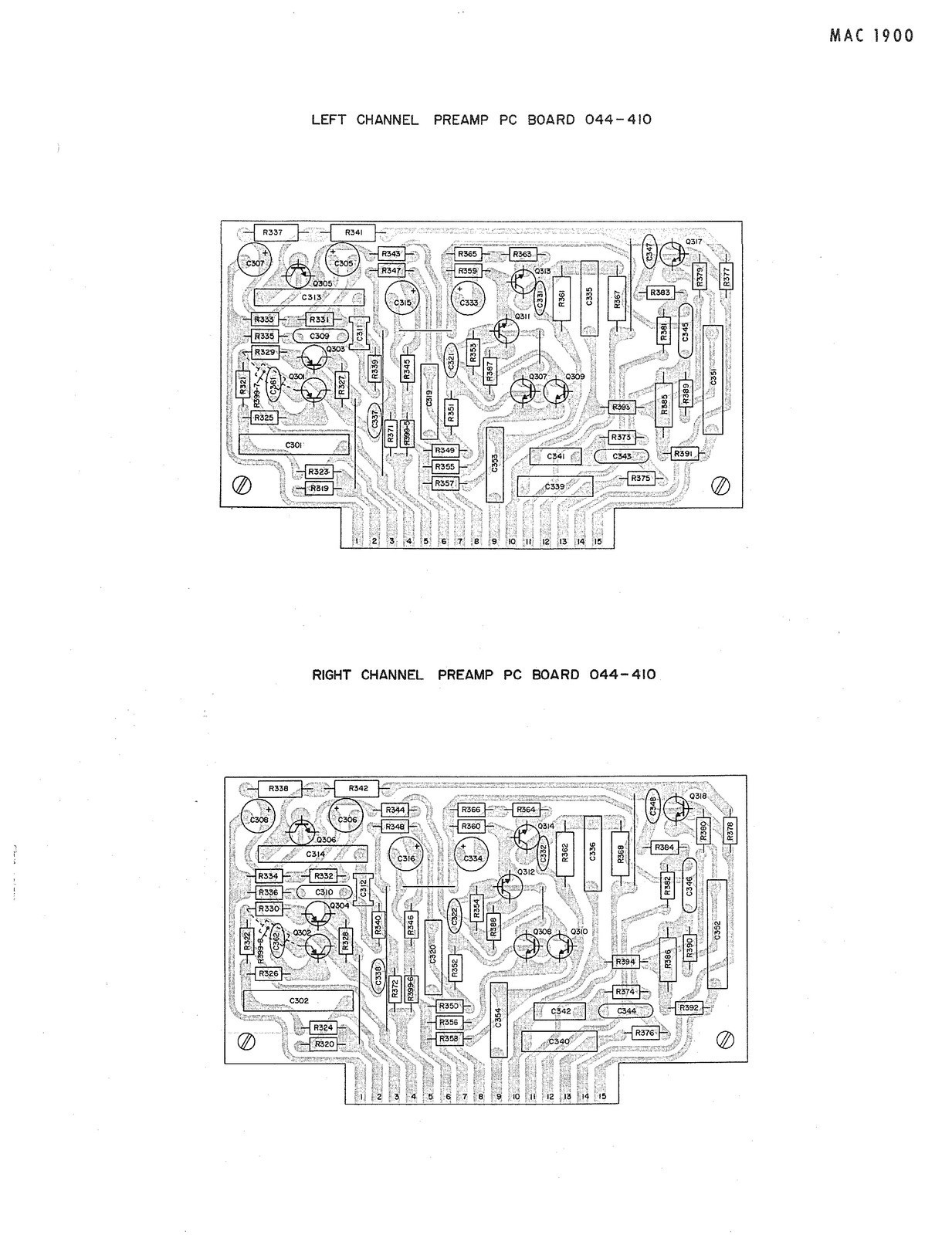 MCINTOSH MAC 1900 AM FM Stereo Receiver Service Information Manual – WIRE BIND