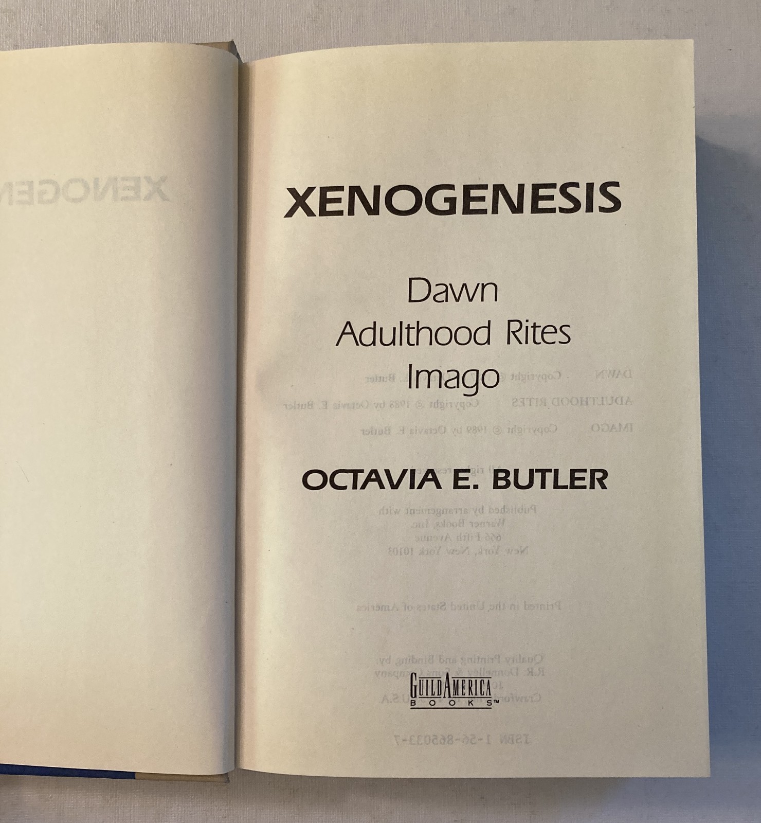 Vintage 1989 XENOGENESIS (Trilogy) Octavia Butler BCE HC/DJ VG/G Condition