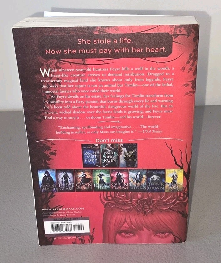 Court of Thorns & Roses by Sarah J. Maas (2016, Original OOP Cover, Paperback)