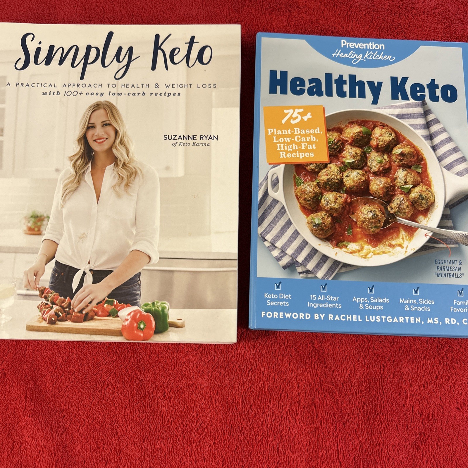 Keto 2 Cookbook Simply Keto 152 pages and Heathy Keto 336 Pages Mint