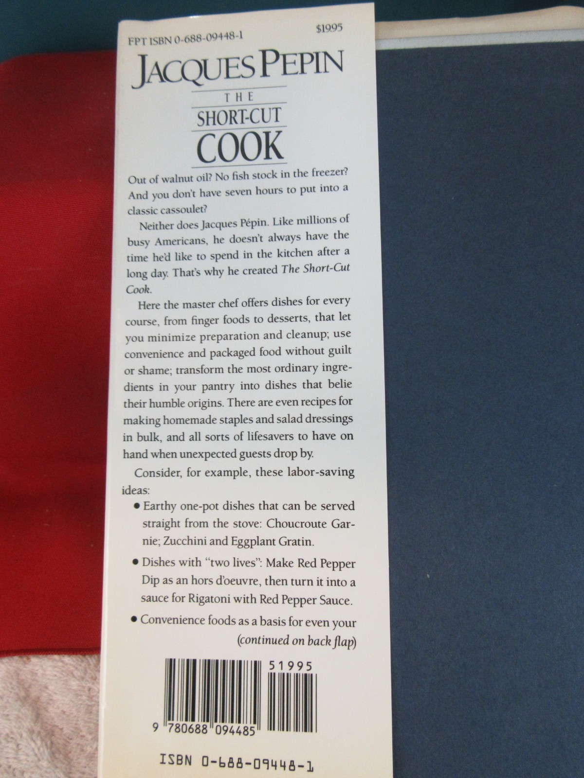 1 of 11. SIGNED JACQUES PEPIN THE SHORT-CUT COOK First Edition 1990
