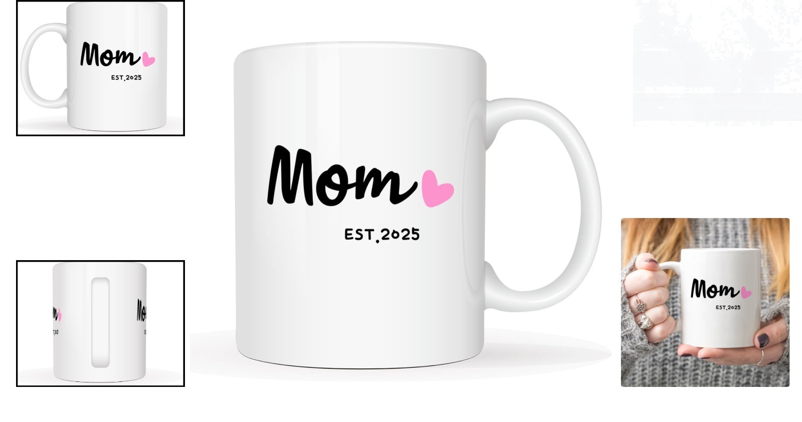 Ceramic Mom Est 2025 Mug – Funny 11 Oz Gift for Mother’s Day or Birthdays