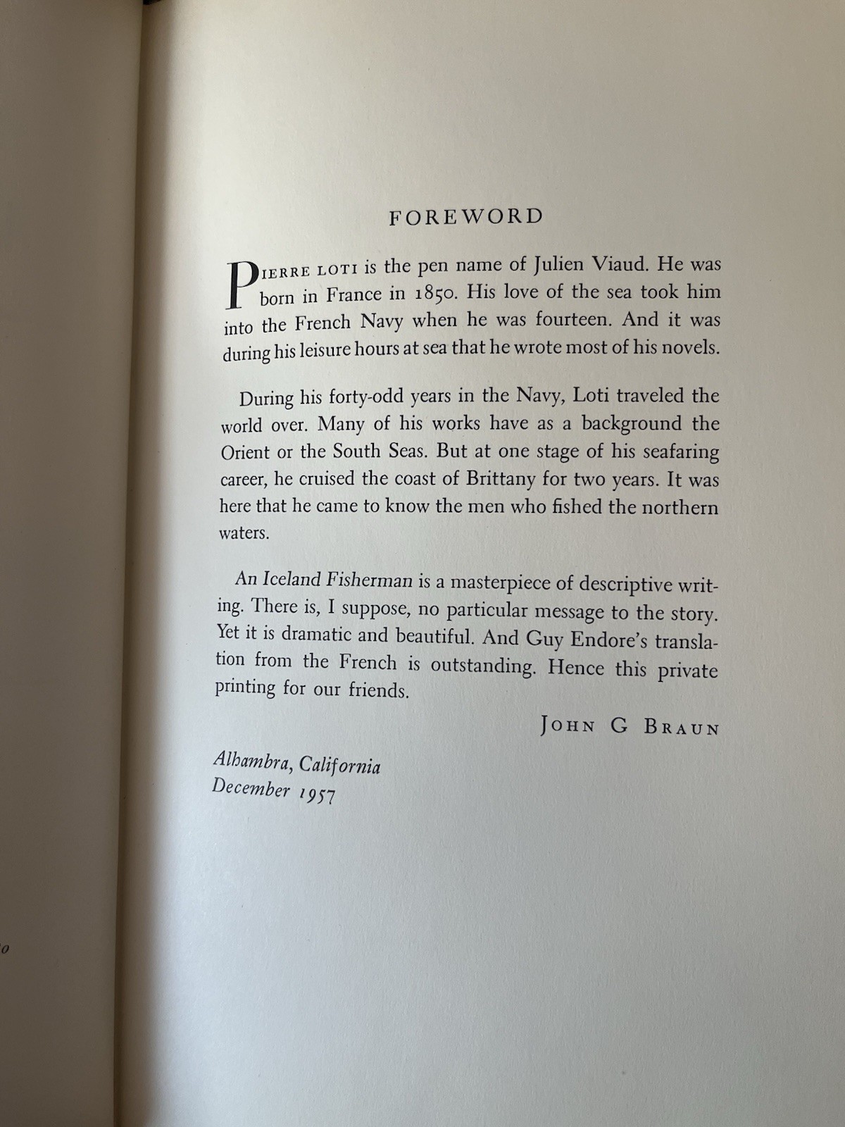 1957 An Iceland Fisherman Deluxe Icelandic Novel Private Ltd Editions Club Book